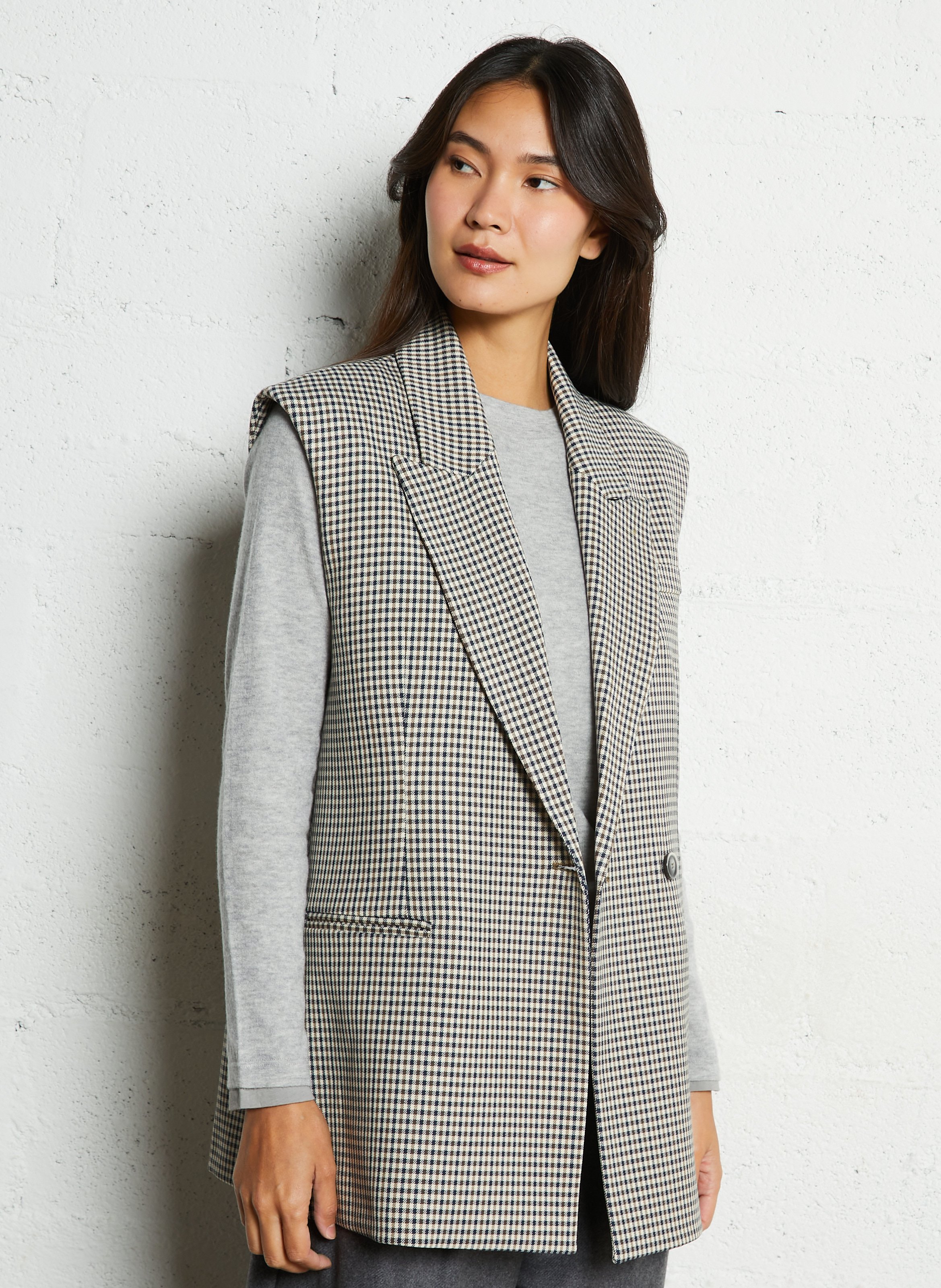 Veste de tailleur à carreaux IMPERIAL Beige