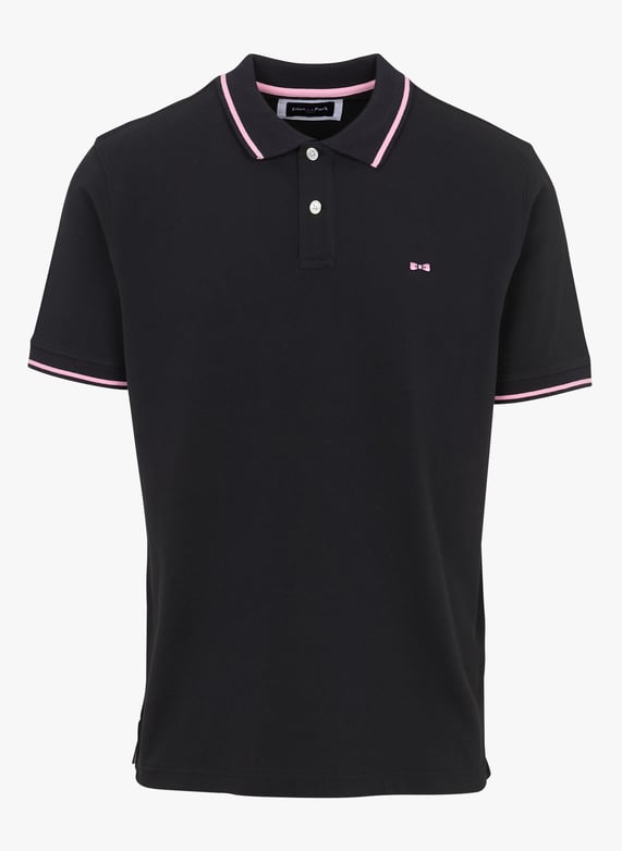 Polo droit en coton Bleu marine Eden park Homme Place des
