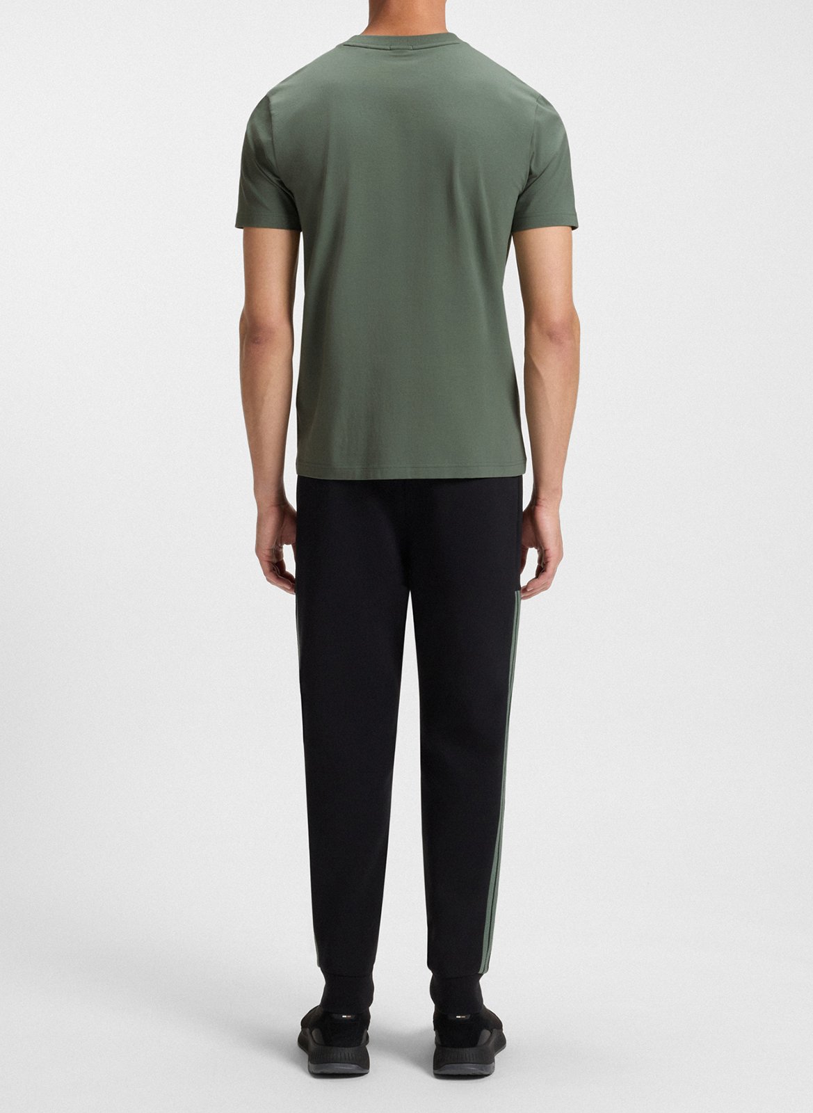 Basic cotton-mix T-shirt BOSS Khaki