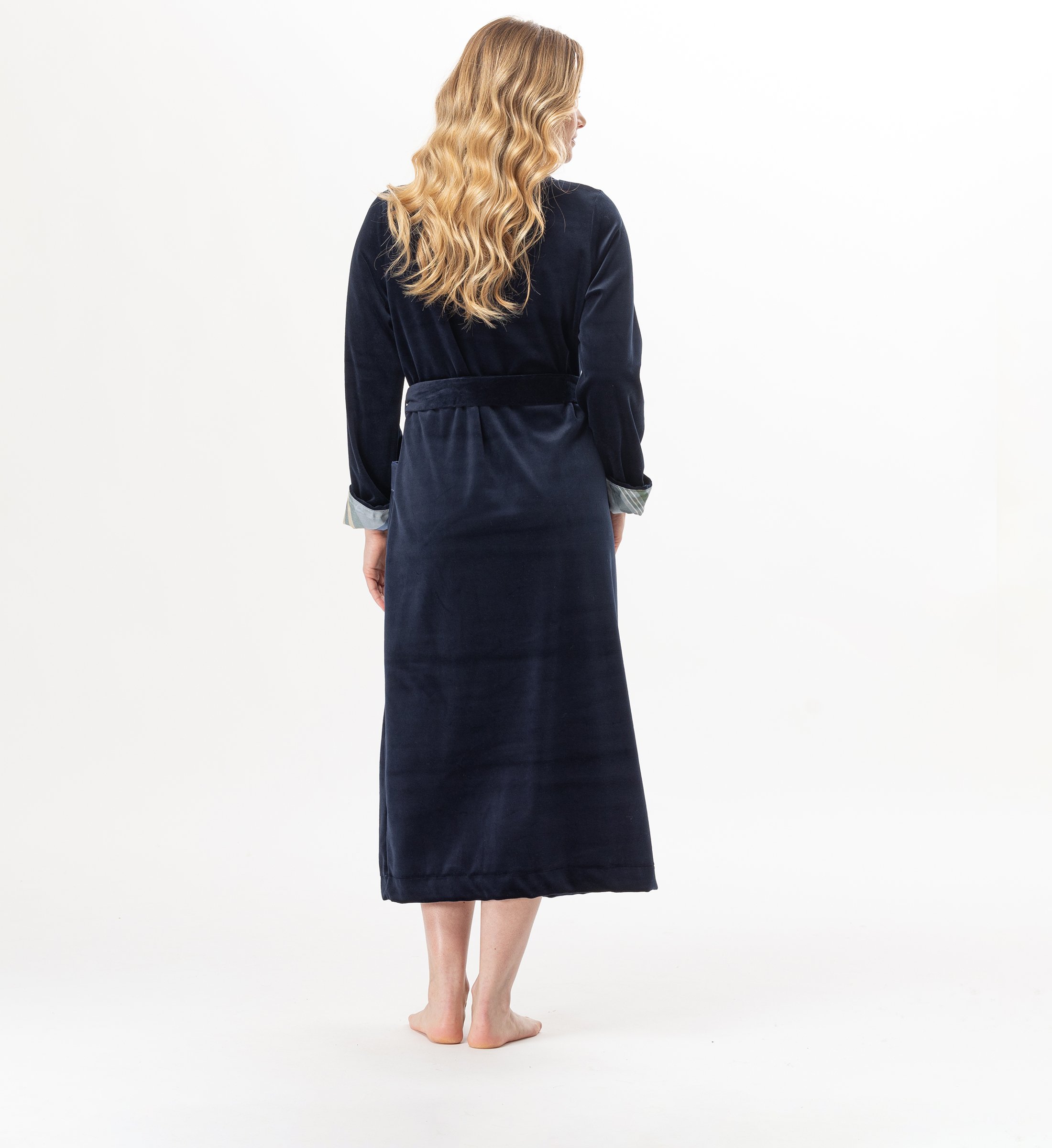 Velour bathrobe LE CHAT Blue