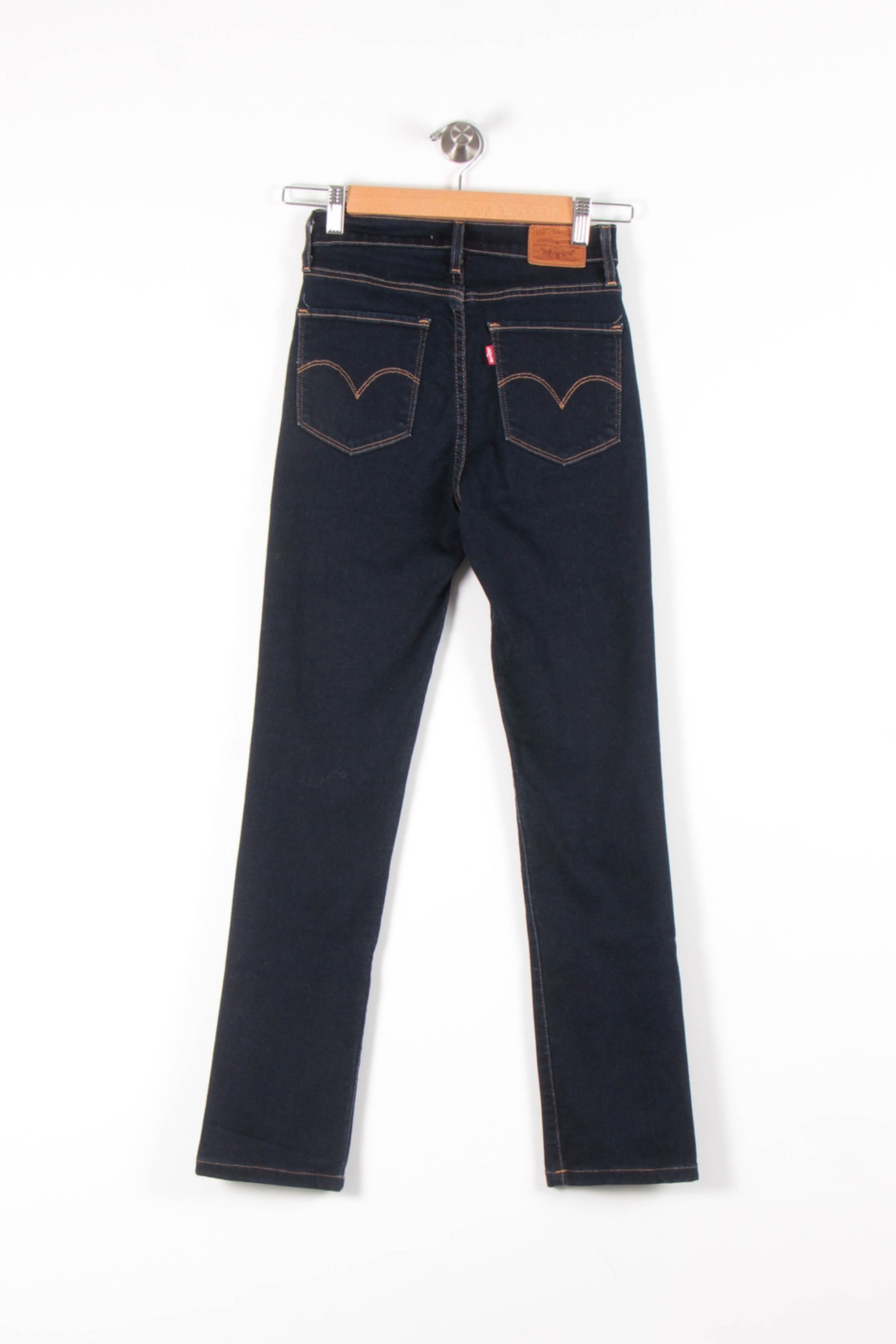 Cropped slim jeans with studs LEVI'S - Seconde main Blue