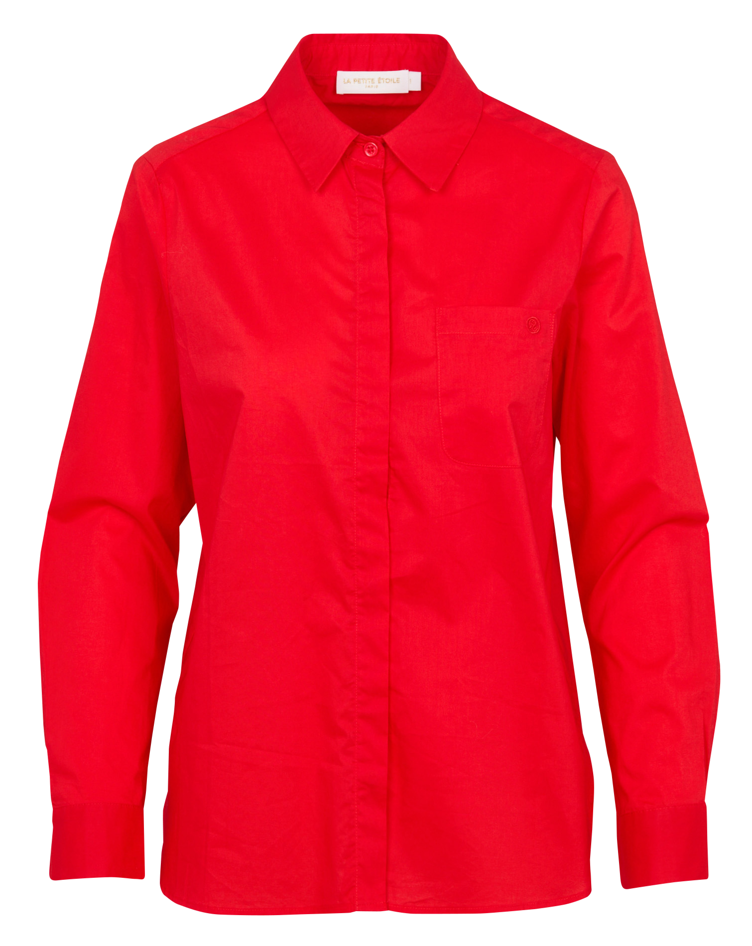 Chemise col classique droite en coton LA PETITE ETOILE Rouge