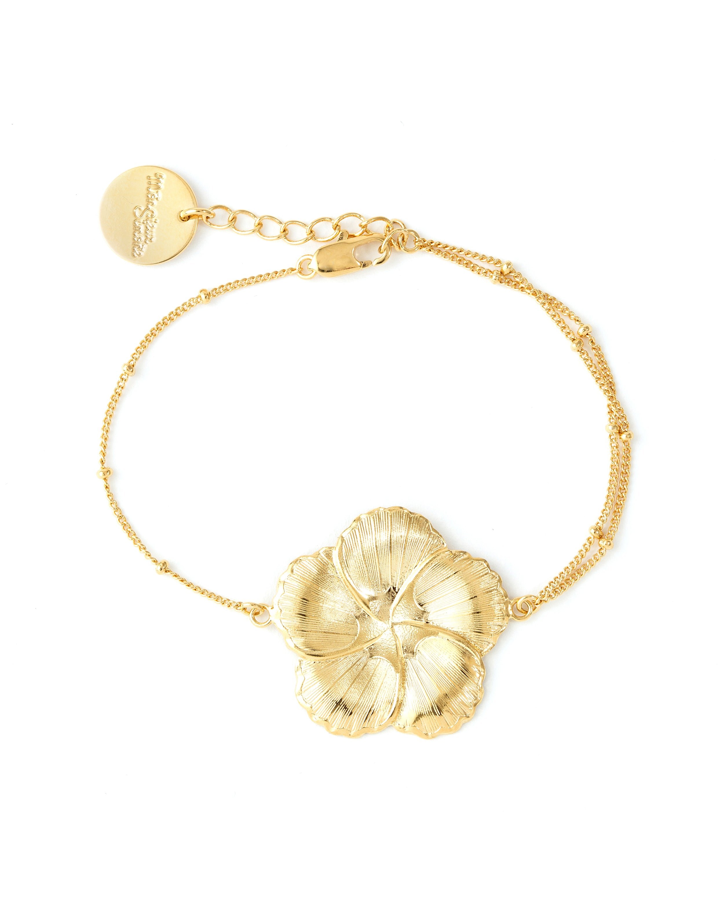 HESPÉRIS - Silver-plated flower bracelet MONSIEUR SIMONE