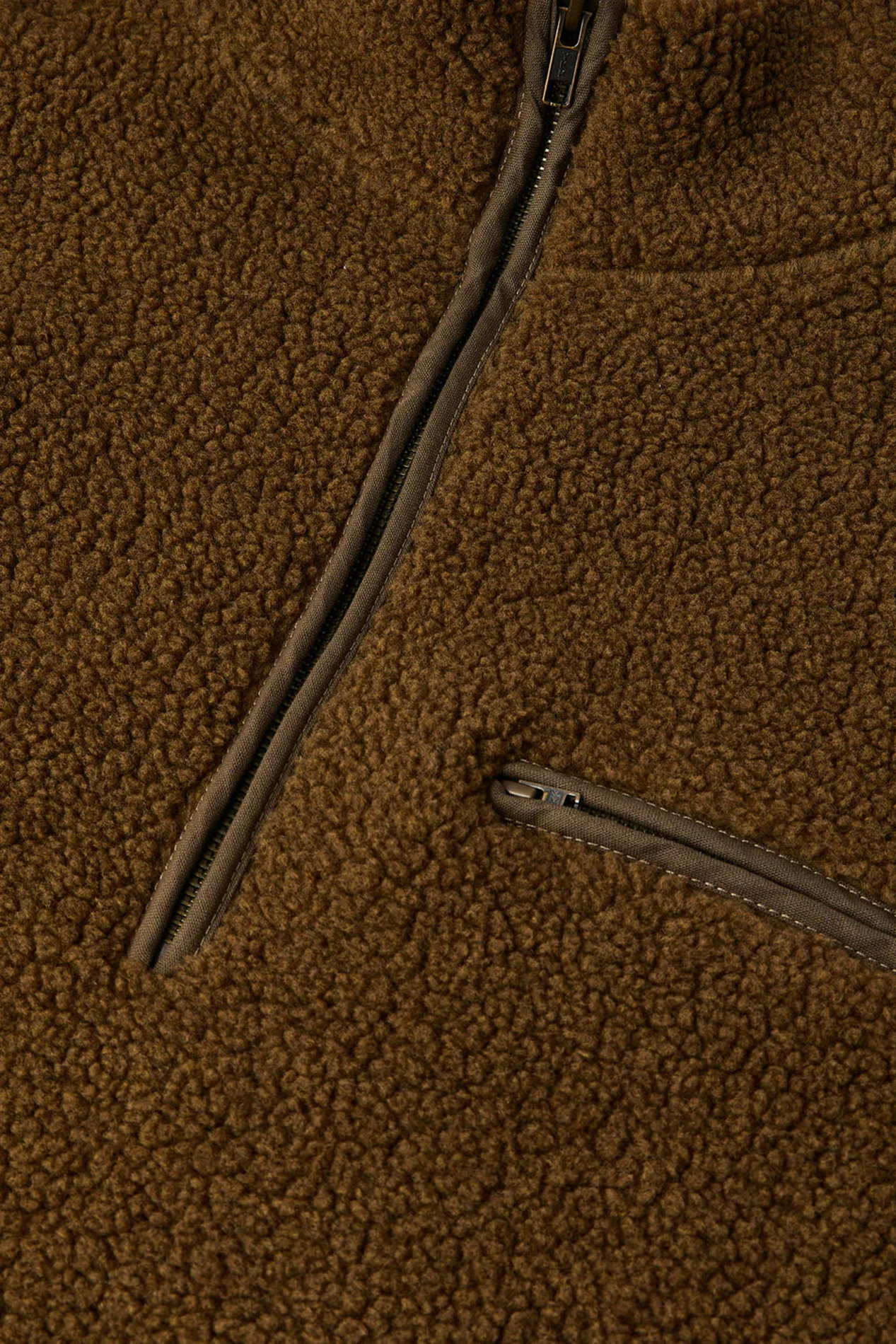 Sweatshirt ample en sherpa SOEUR Caqui