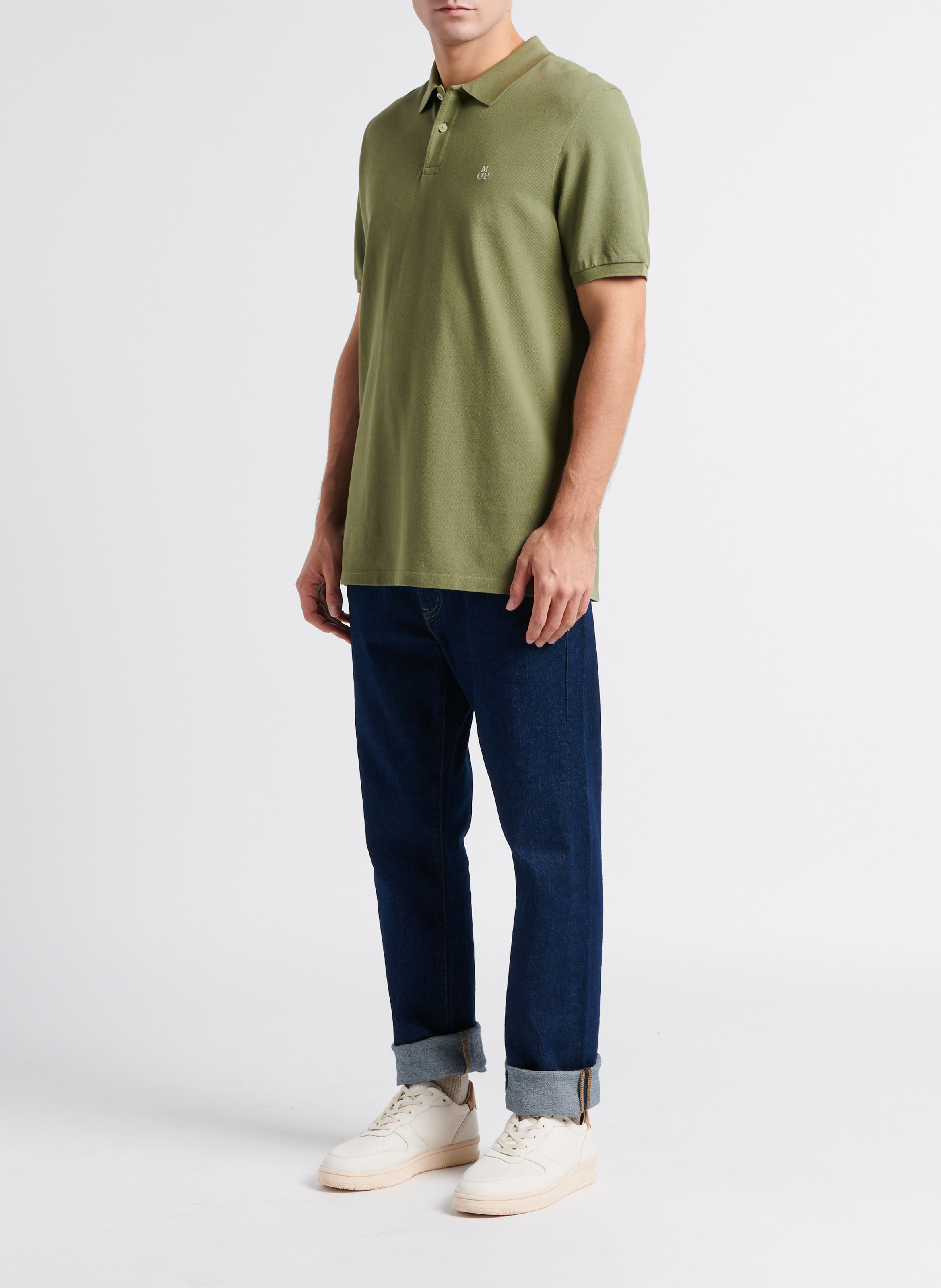 Regular-fit, katoenen polo MARC O'POLO Groen