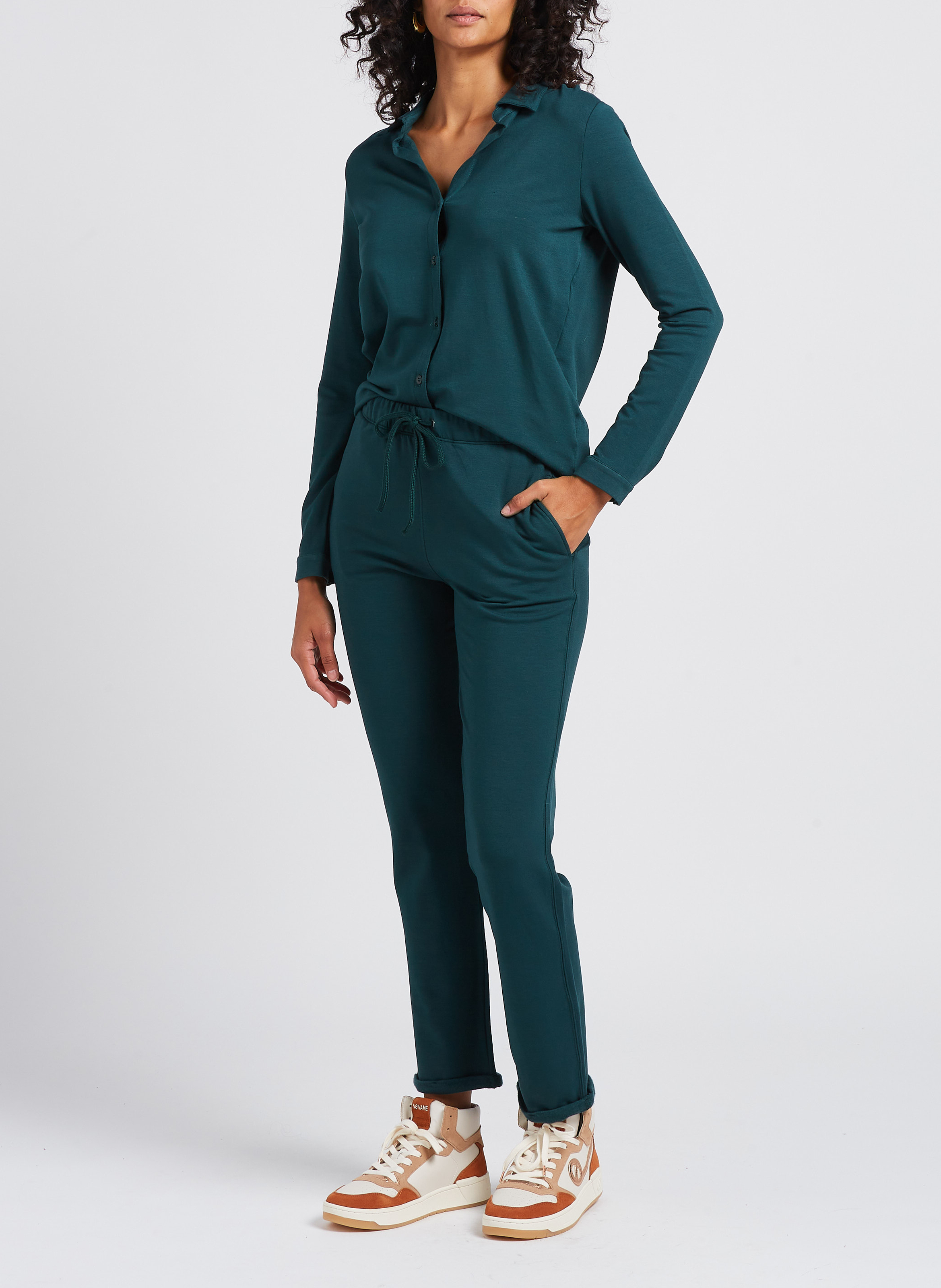 Hohe Ledersneaker NO NAME Weiss