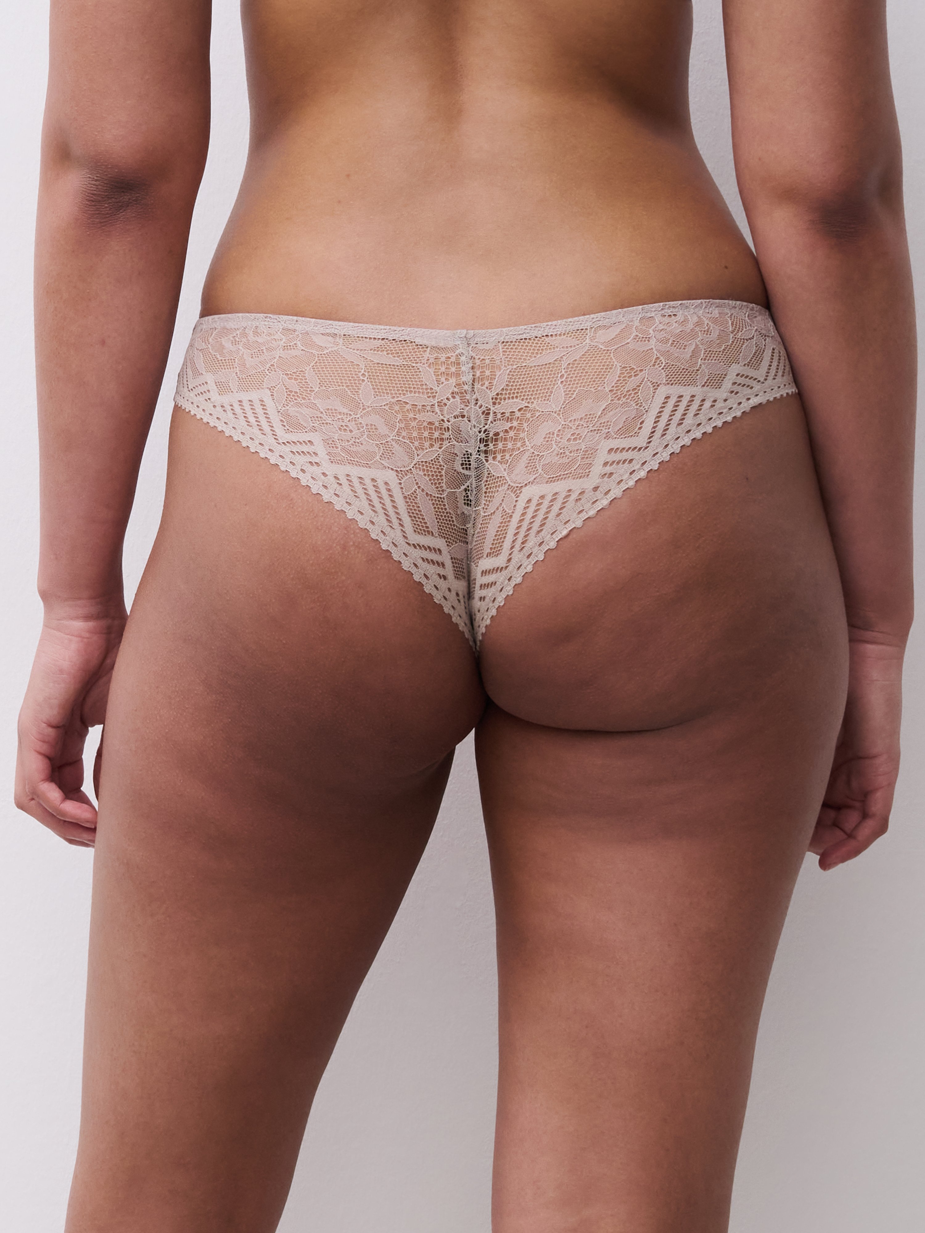 Aventurine lace tanga Brown
