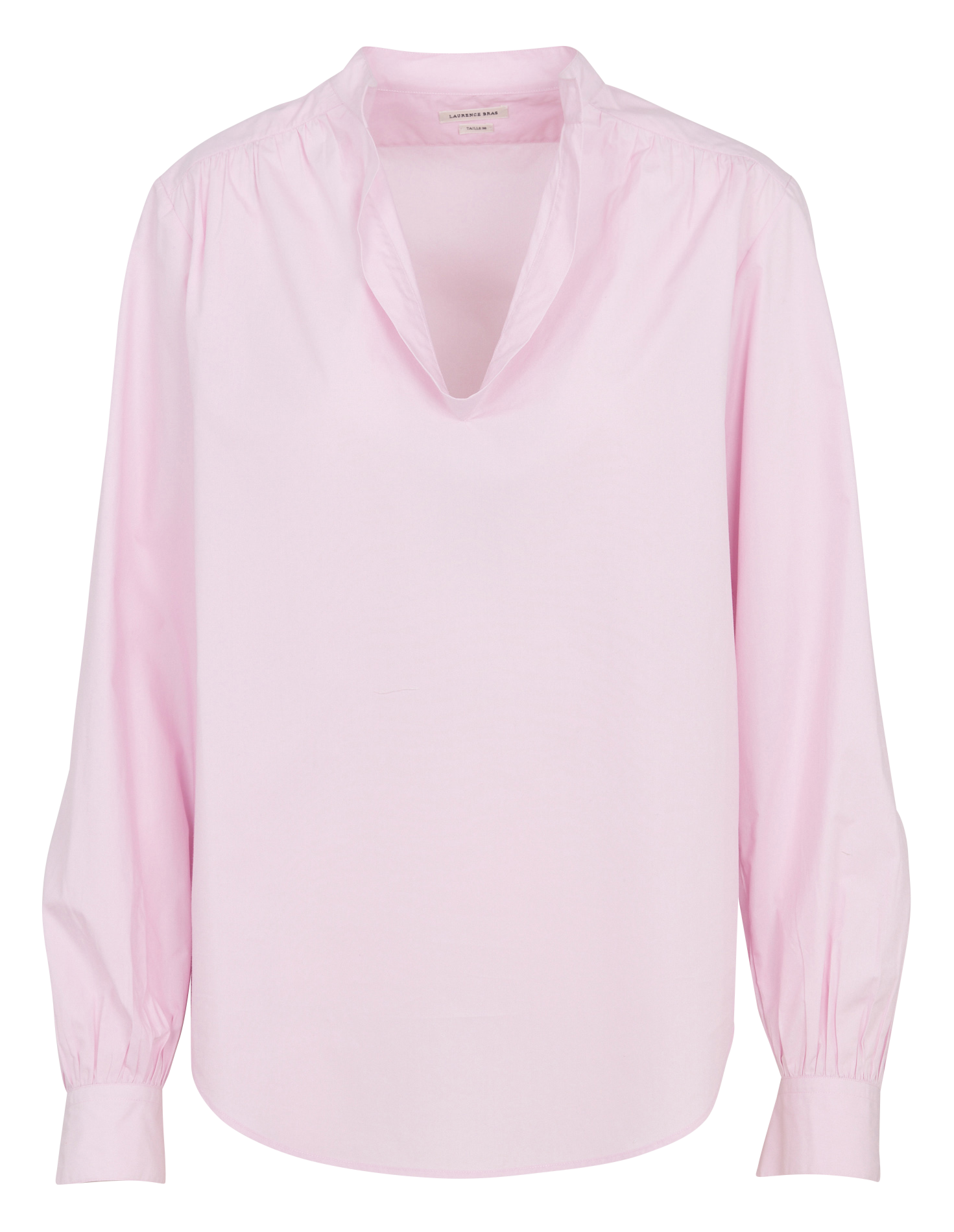 Blouse oversize col tunisien en coton LAURENCE BRAS Rose