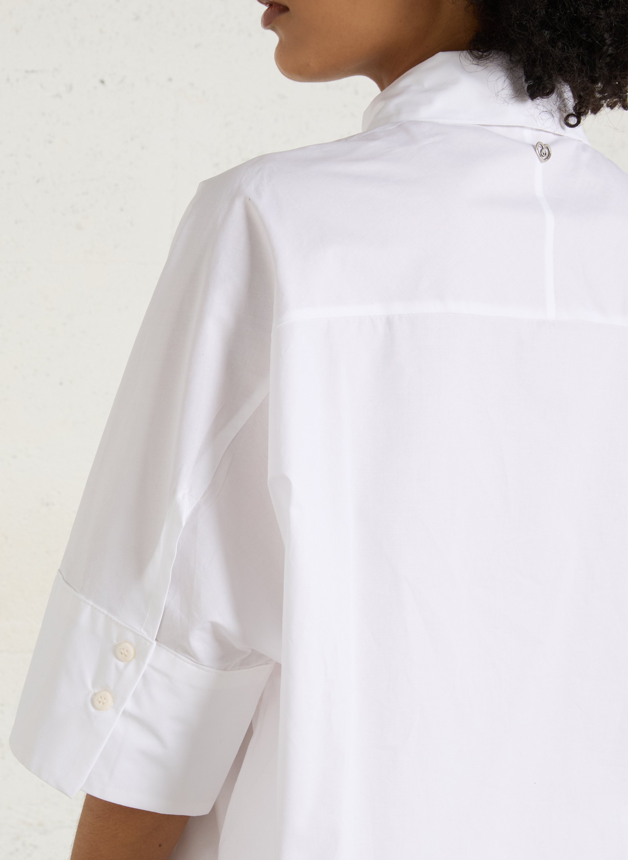 Baumwoll-Bluse PLEASE Weiss