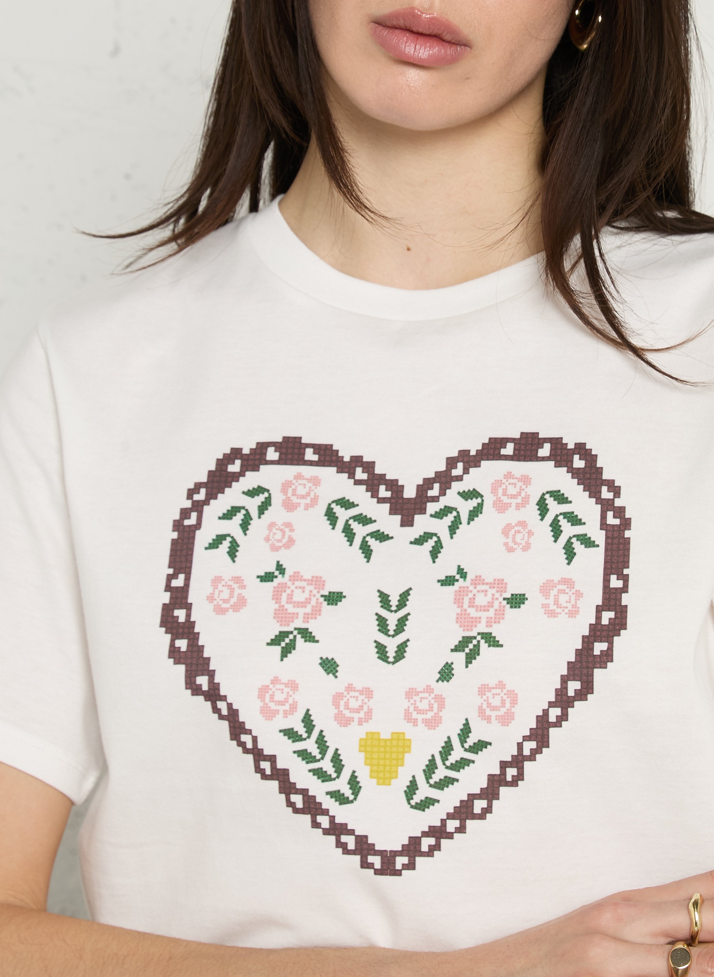 Gerade geschnittenes T-Shirt aus Baumwolle MAX MARA WEEK END Weiss