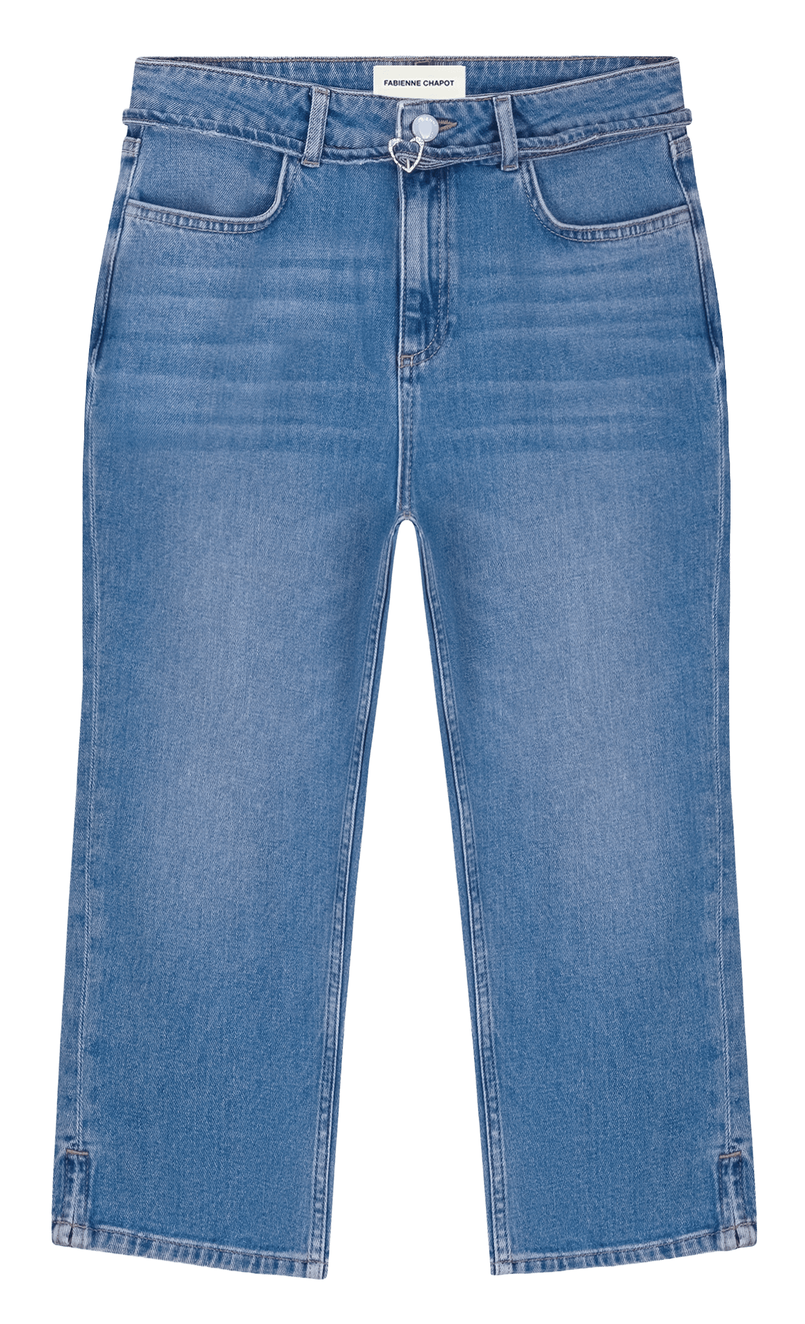 Gerade geschnittene Jeans aus Baumwoll-Mix FABIENNE CHAPOT Blau
