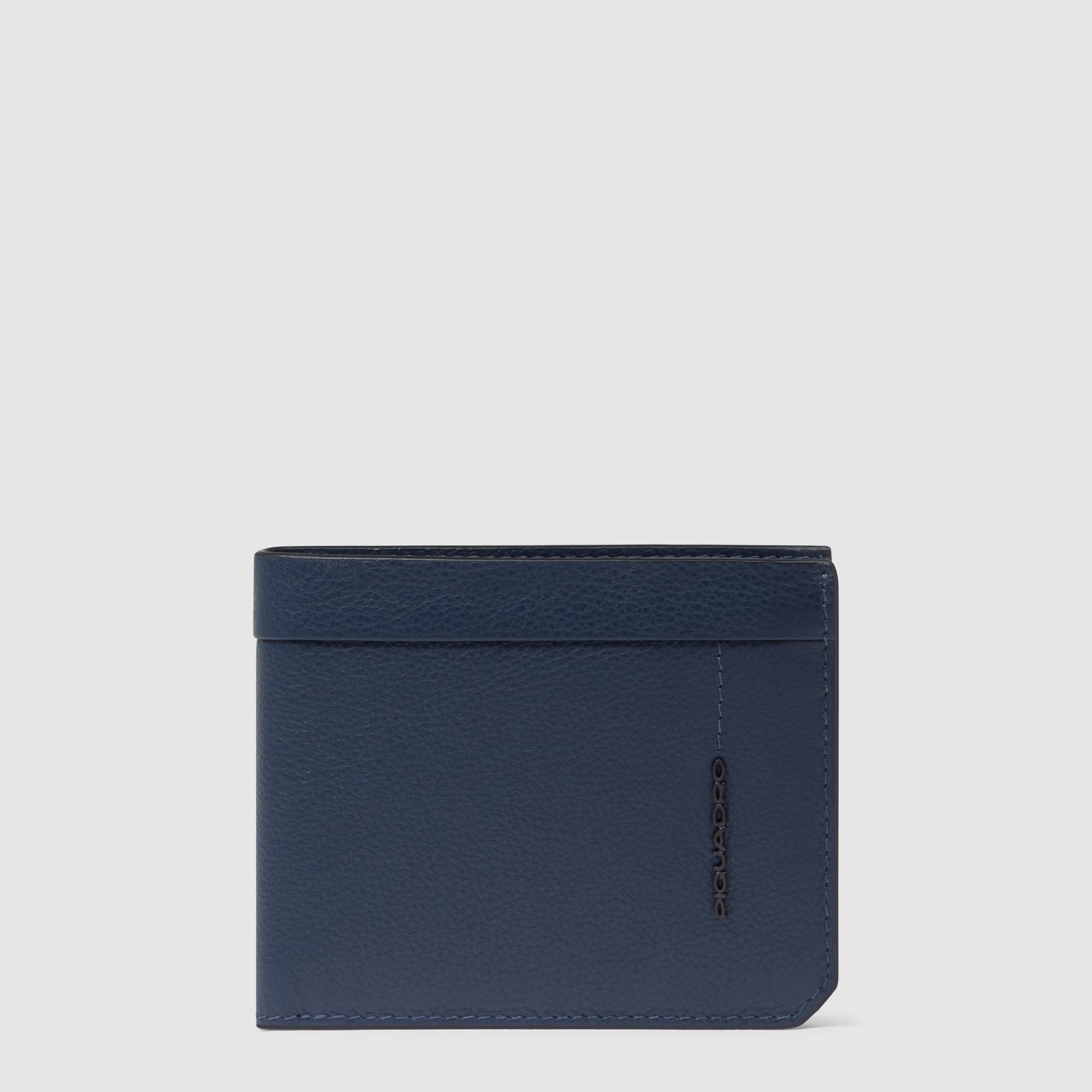 Babylon leather wallet PIQUADRO Blue
