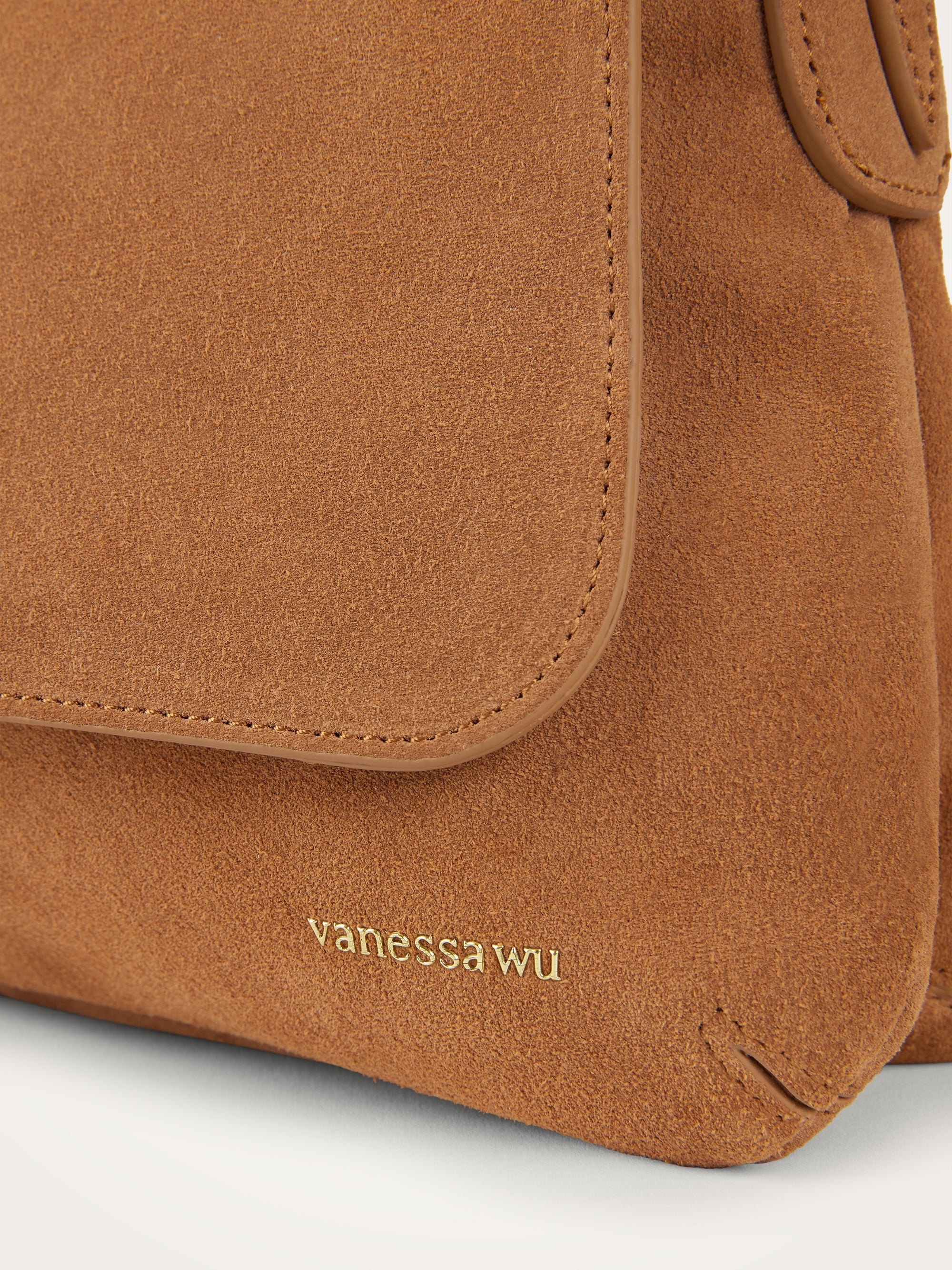 Crossbody bag with flap VANESSA WU Brown