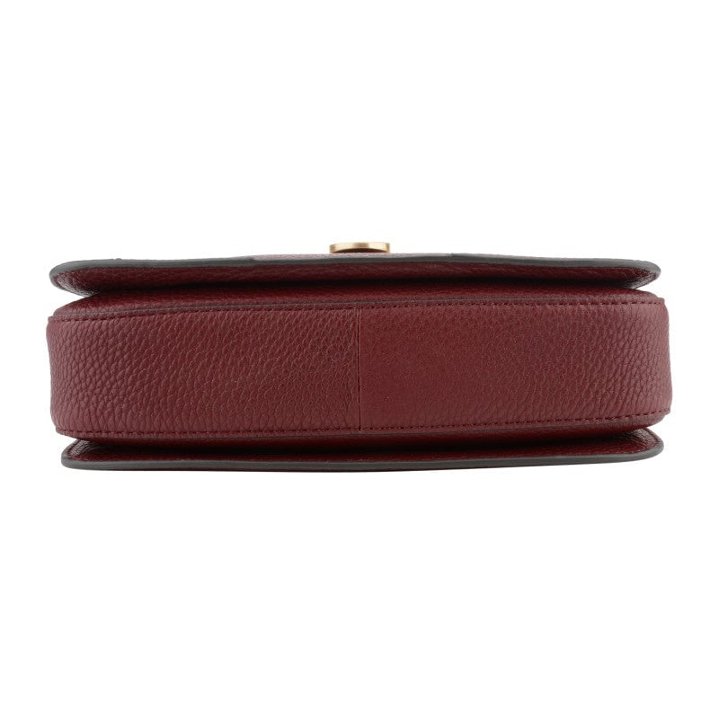 Crossbody bag in cowhide leather Red