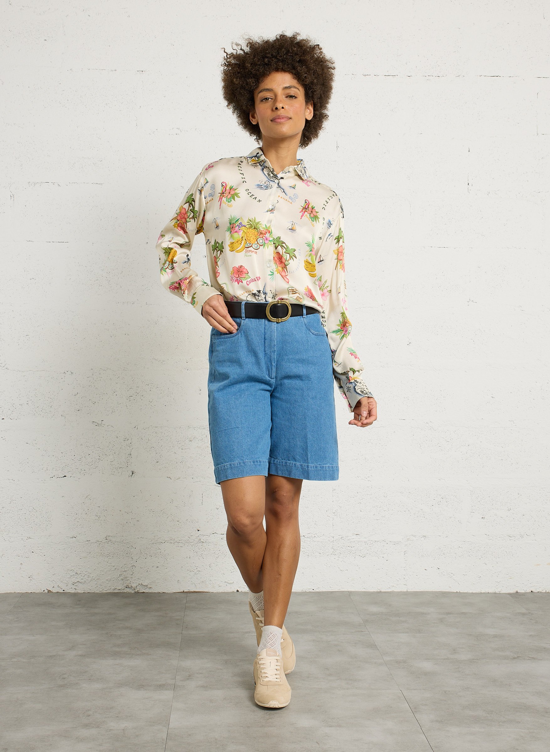 Chemise droite col classique imprimé HARTFORD Multicolore