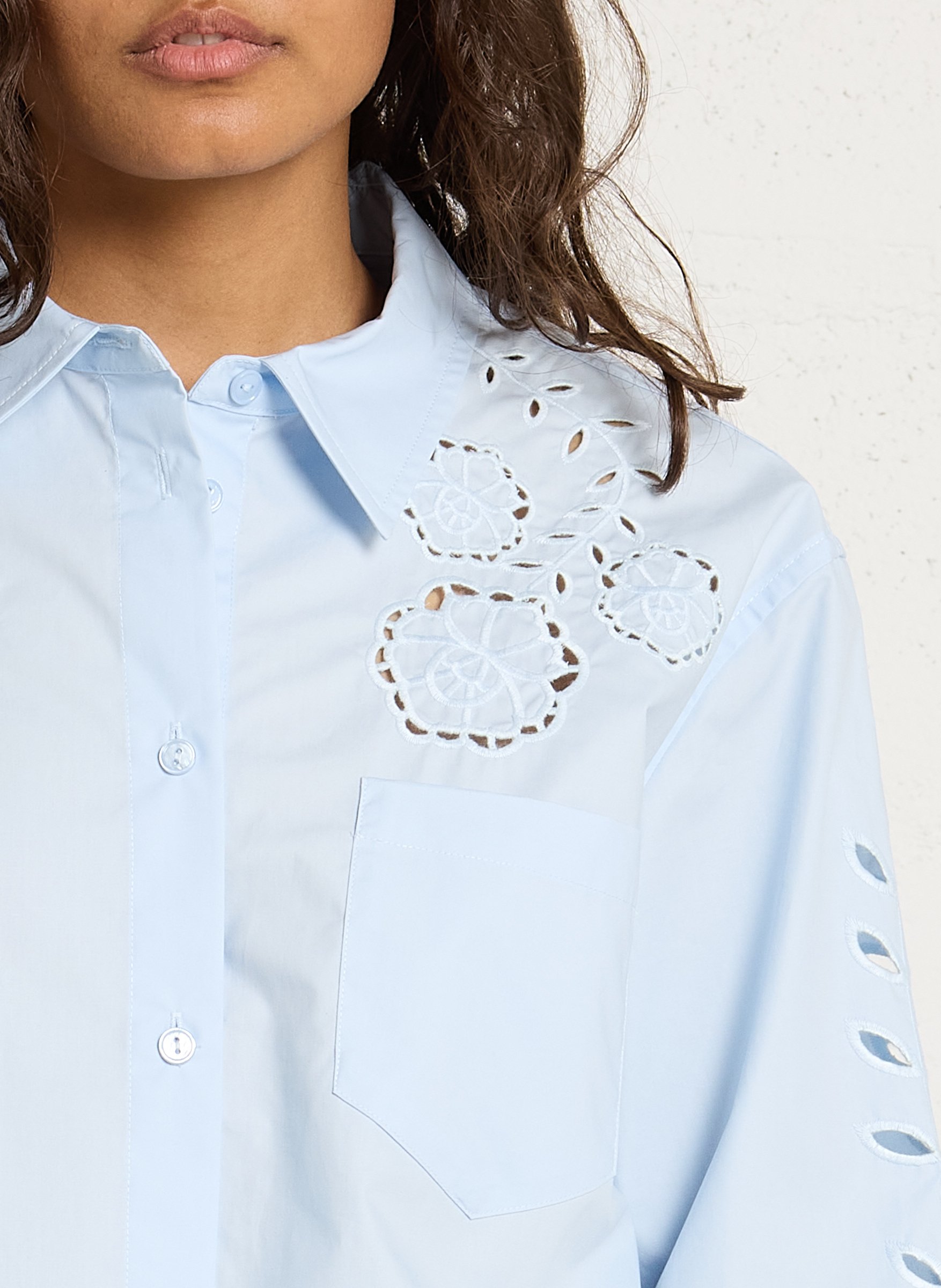 Classic cotton shirt BERENICE Blue