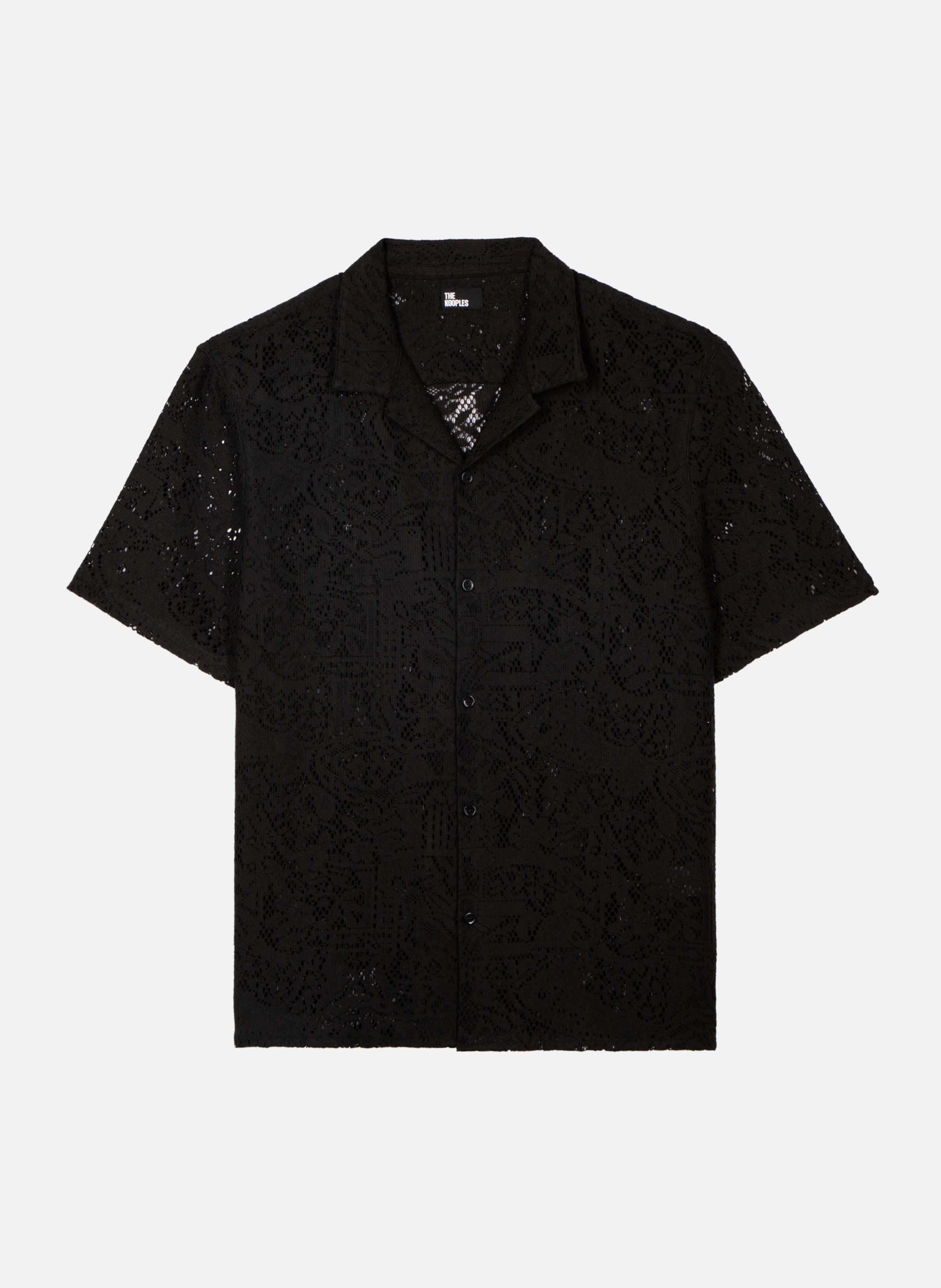 Short-sleeved lace shirt THE KOOPLES Black
