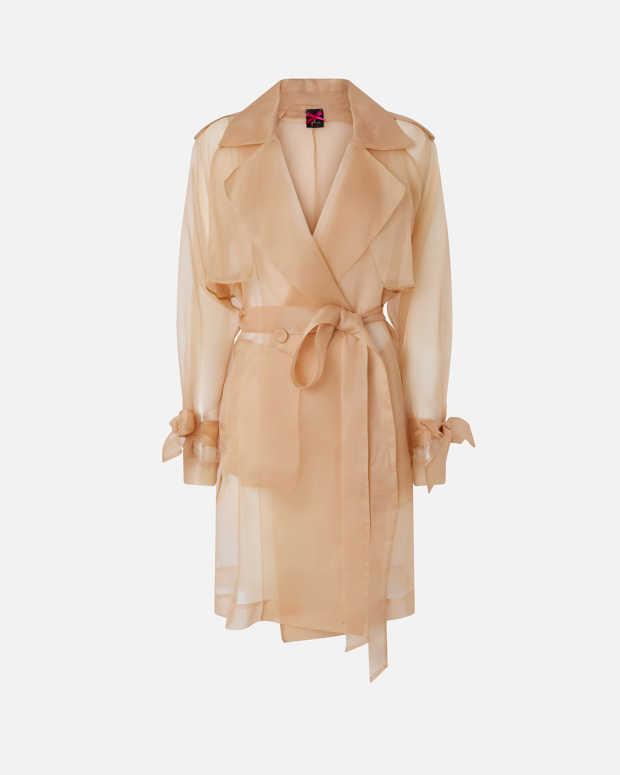 Trench en organza de soie PINKO Rose
