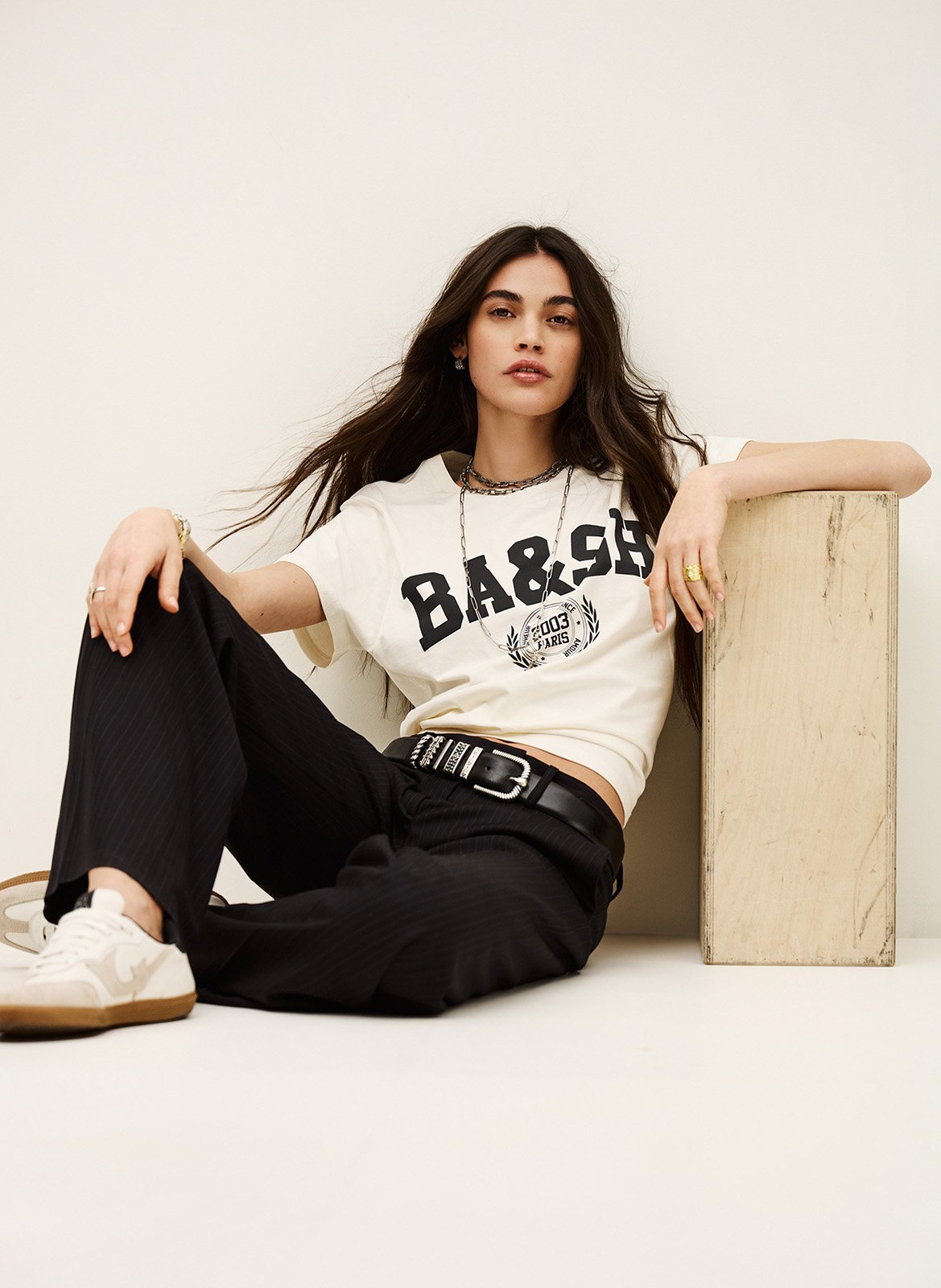 Pantalon tailleur large BA&SH Bleu