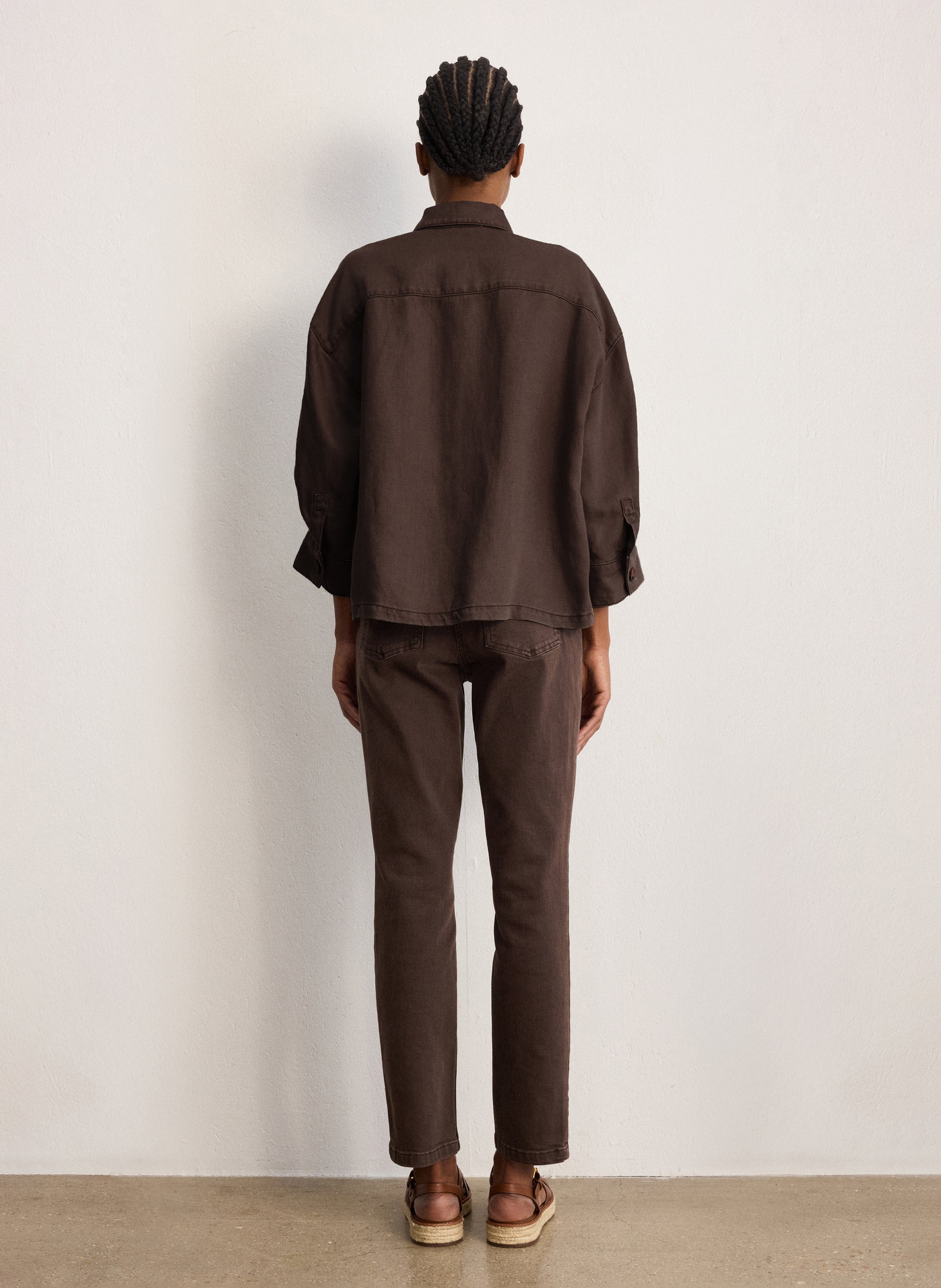 Oversized Hemd mit klassischem Kragen PABLO Braun