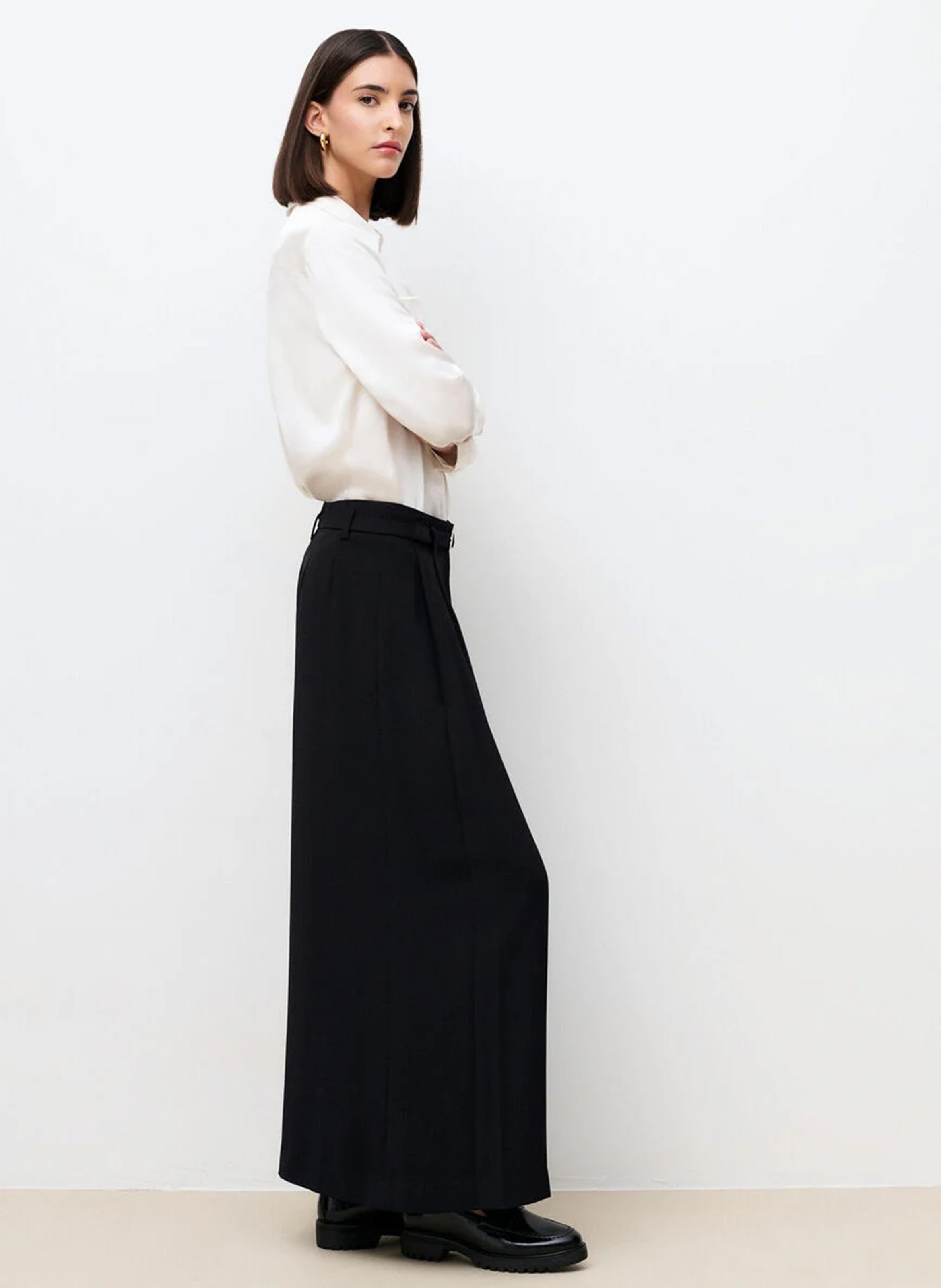 Wide trousers CAROLL Black
