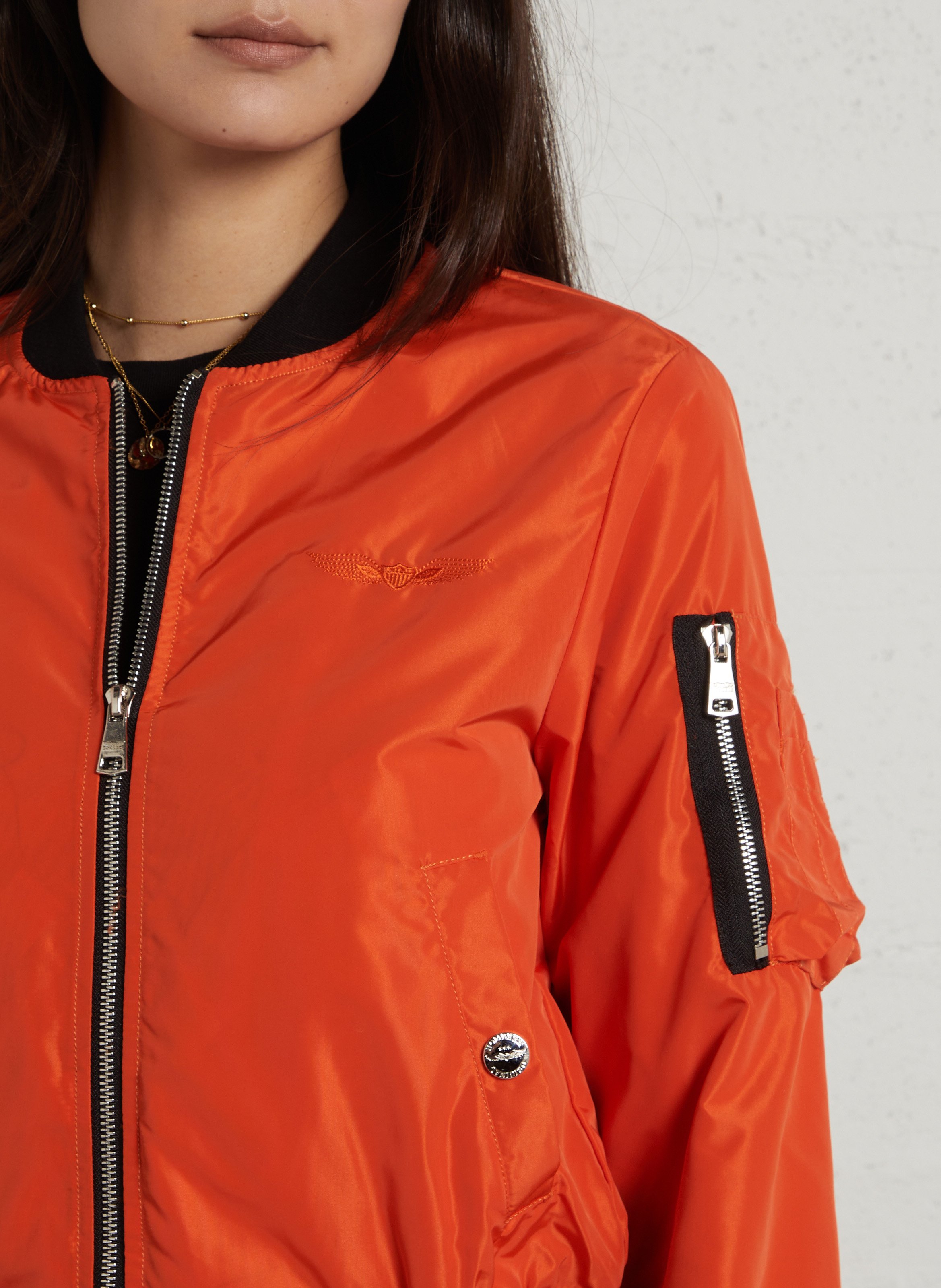 Nylon bomber jacket  BOMBERS ORIGINAL Orange