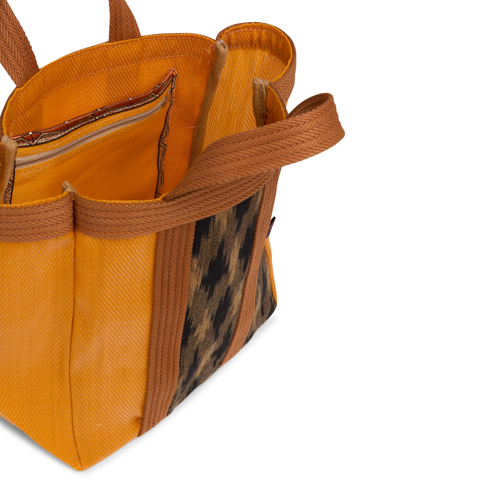 Sac cabas tissé imprimé BABACHIC BAGS Brown