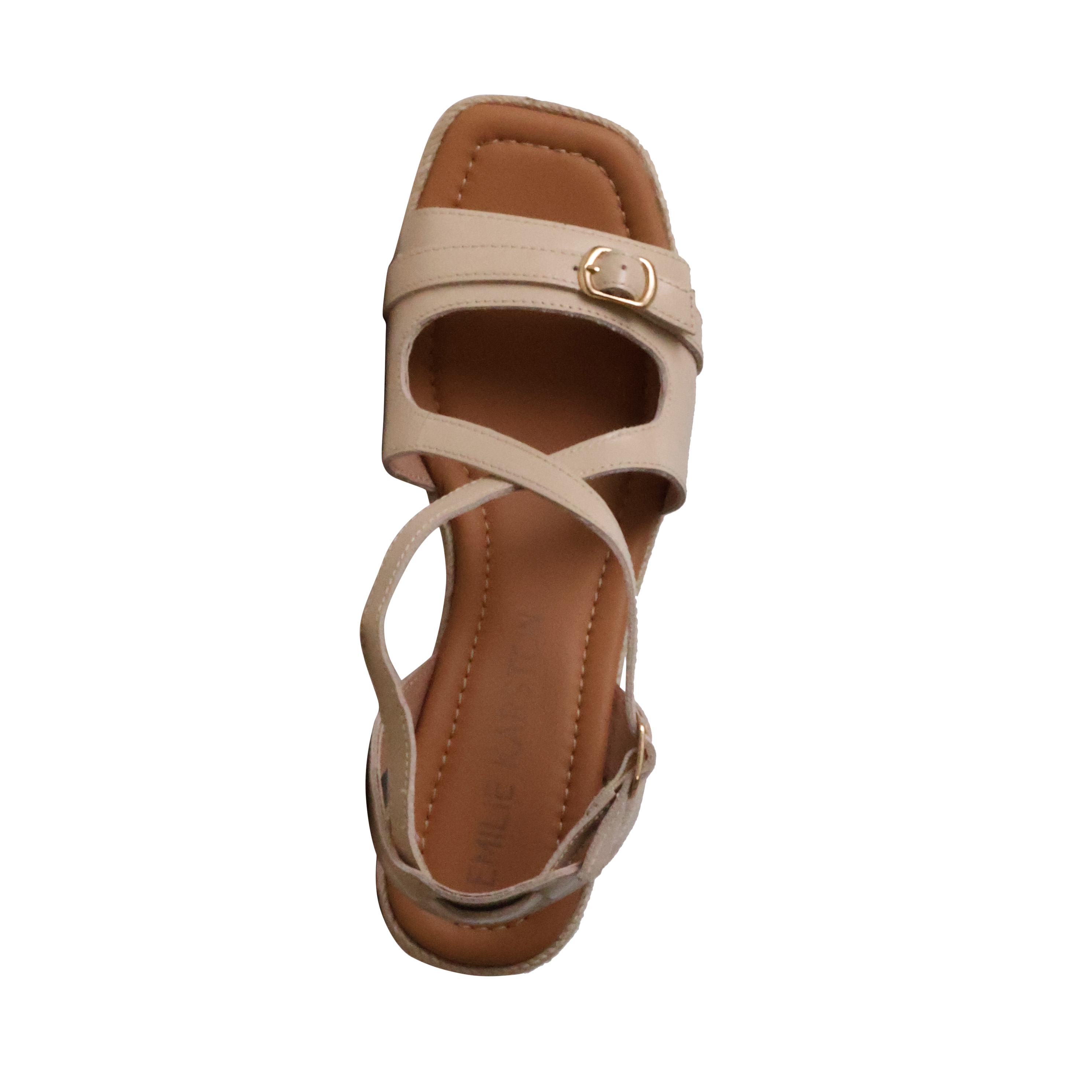 Napolie leather wedge sandals EMILIE KARSTON Beige