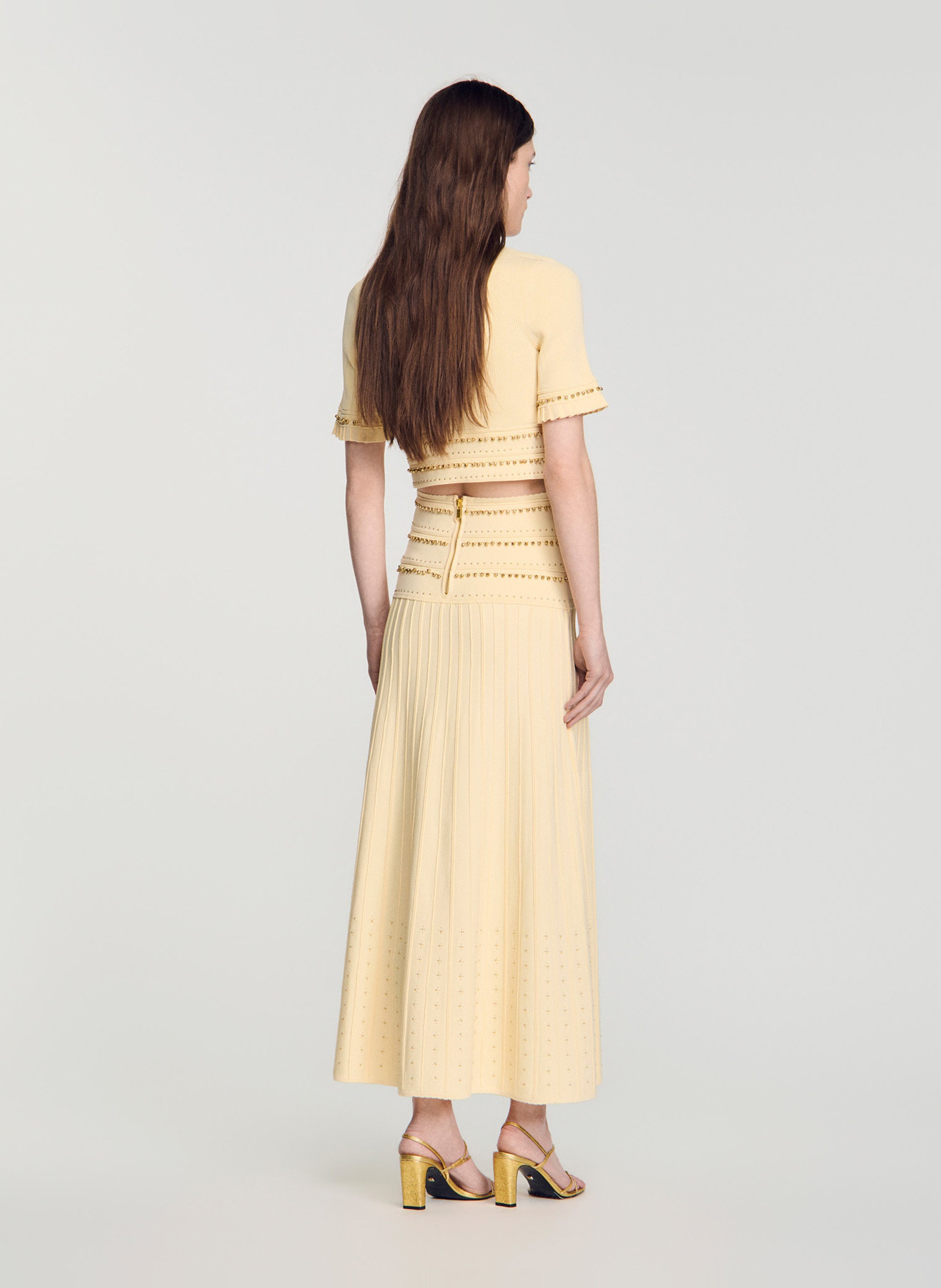 Lange rok SANDRO Beige