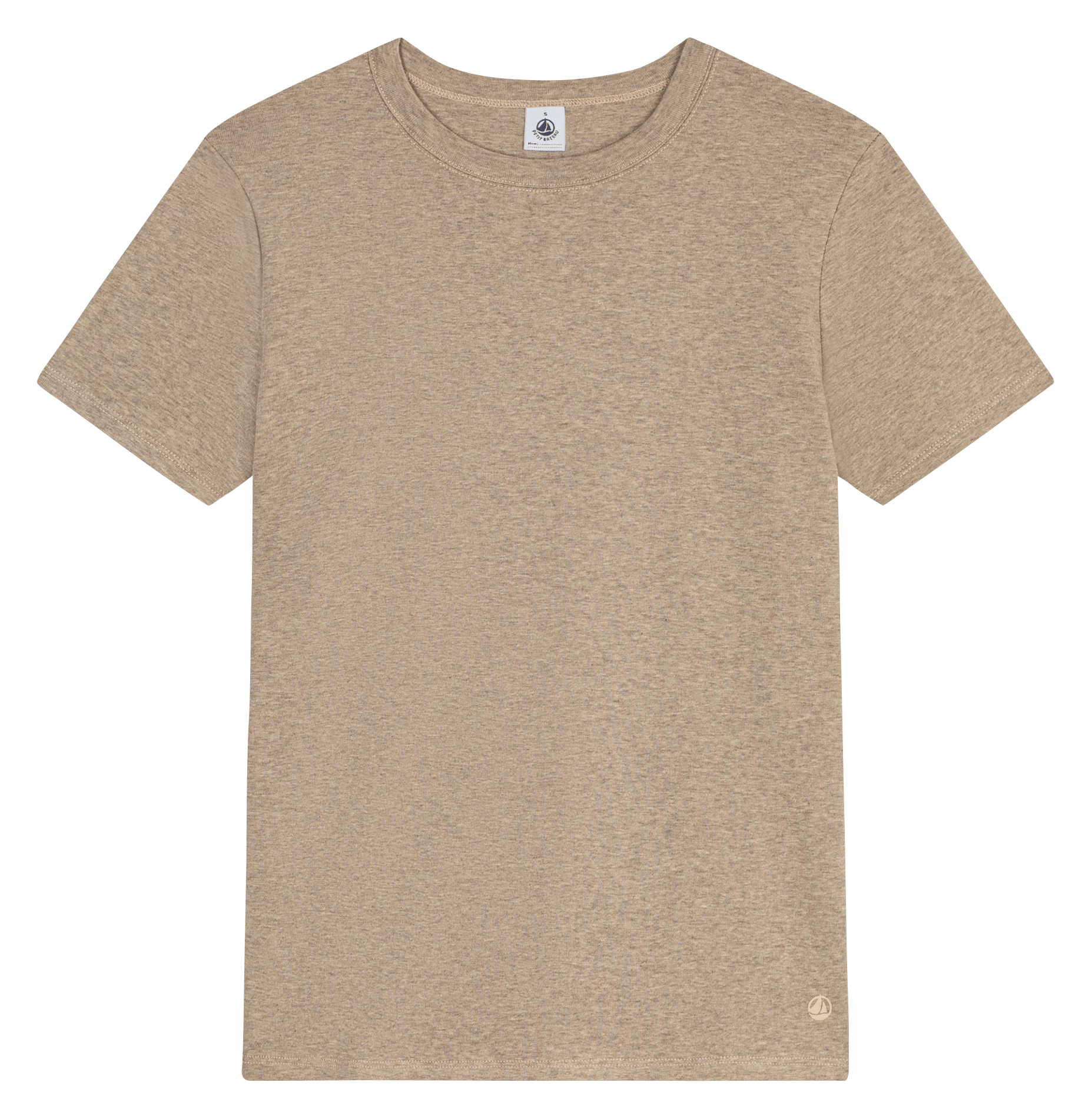 Anliegendes Baumwoll-T-Shirt PETIT BATEAU Braun