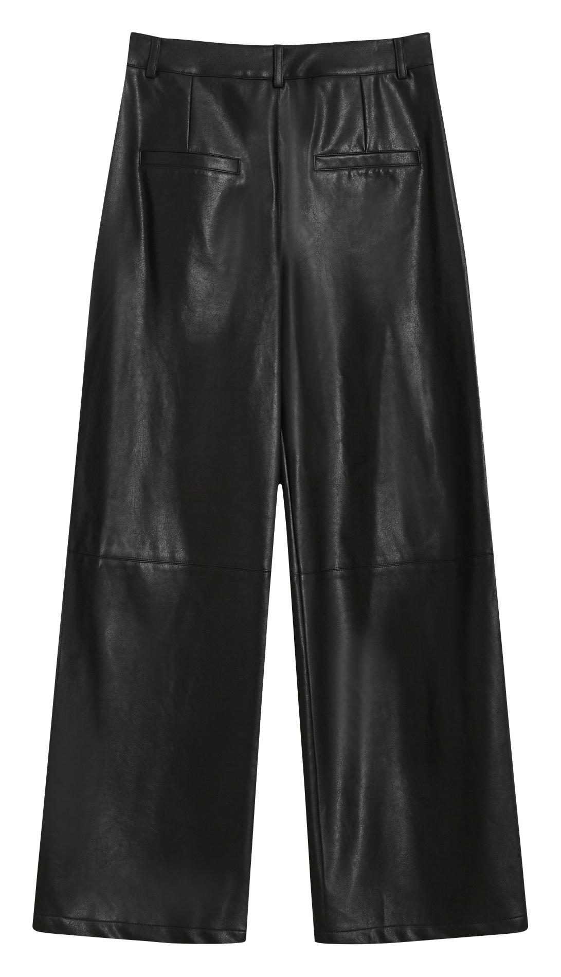 Breite Barrel-Lederhose GRACE ET MILA Schwarz
