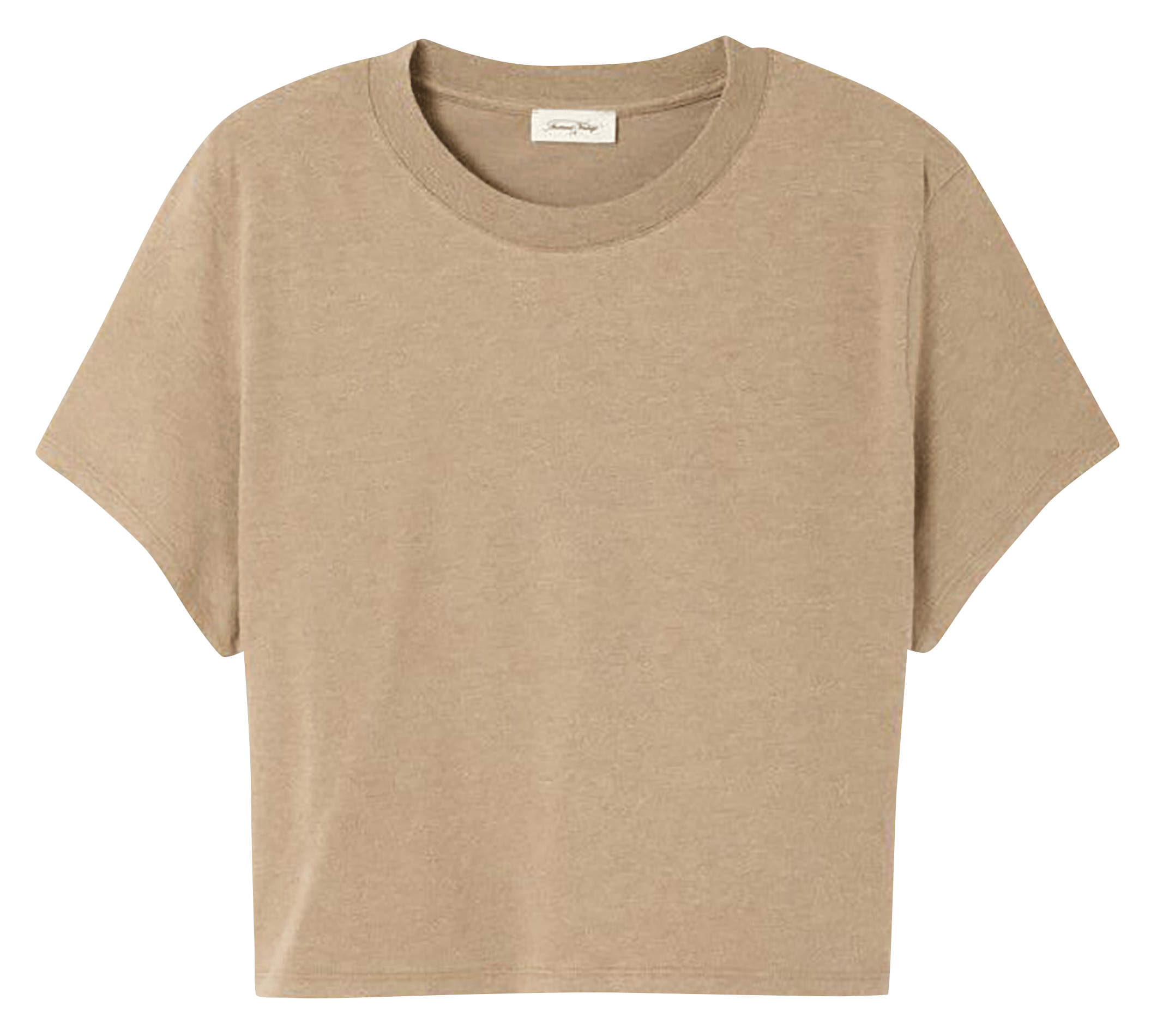 Meliertes Rundhals-T-Shirt aus Baumwoll-Mix AMERICAN VINTAGE