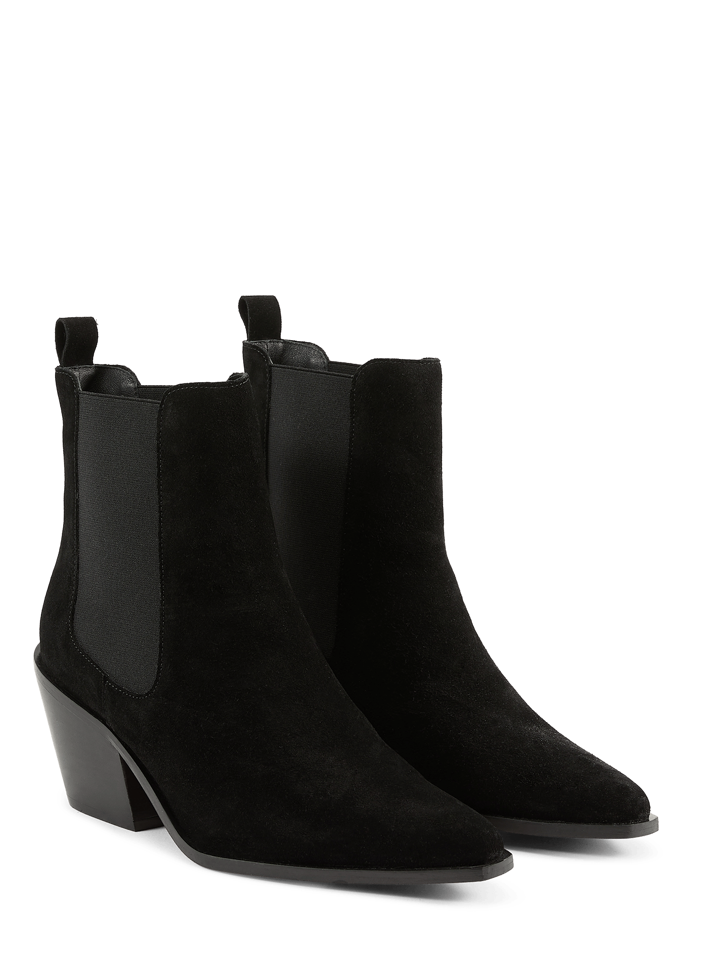 Velvet leather mid-calf boots SAISON 1865 Black