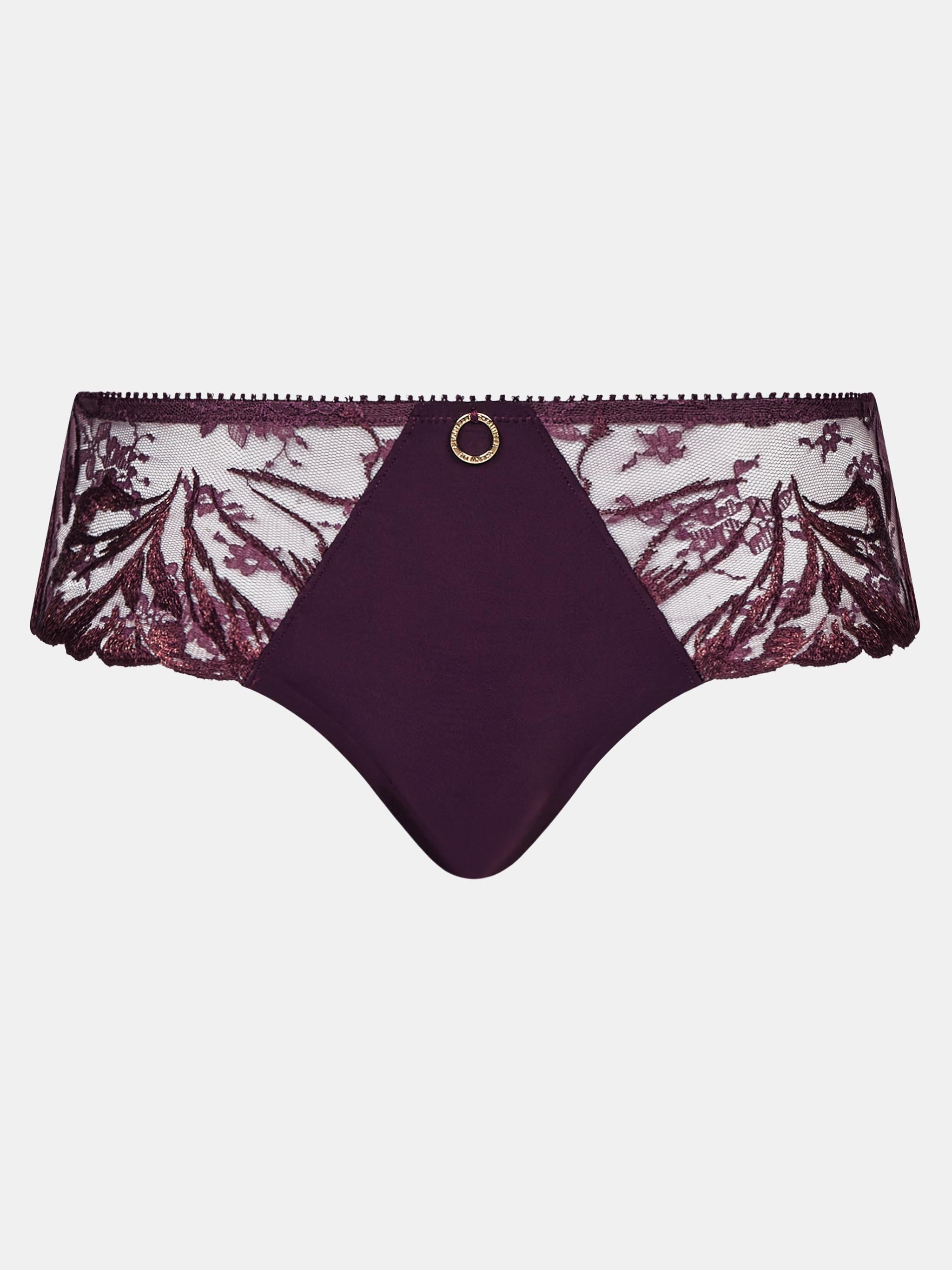 Floral Embroidered Culottes CHANTELLE Purple