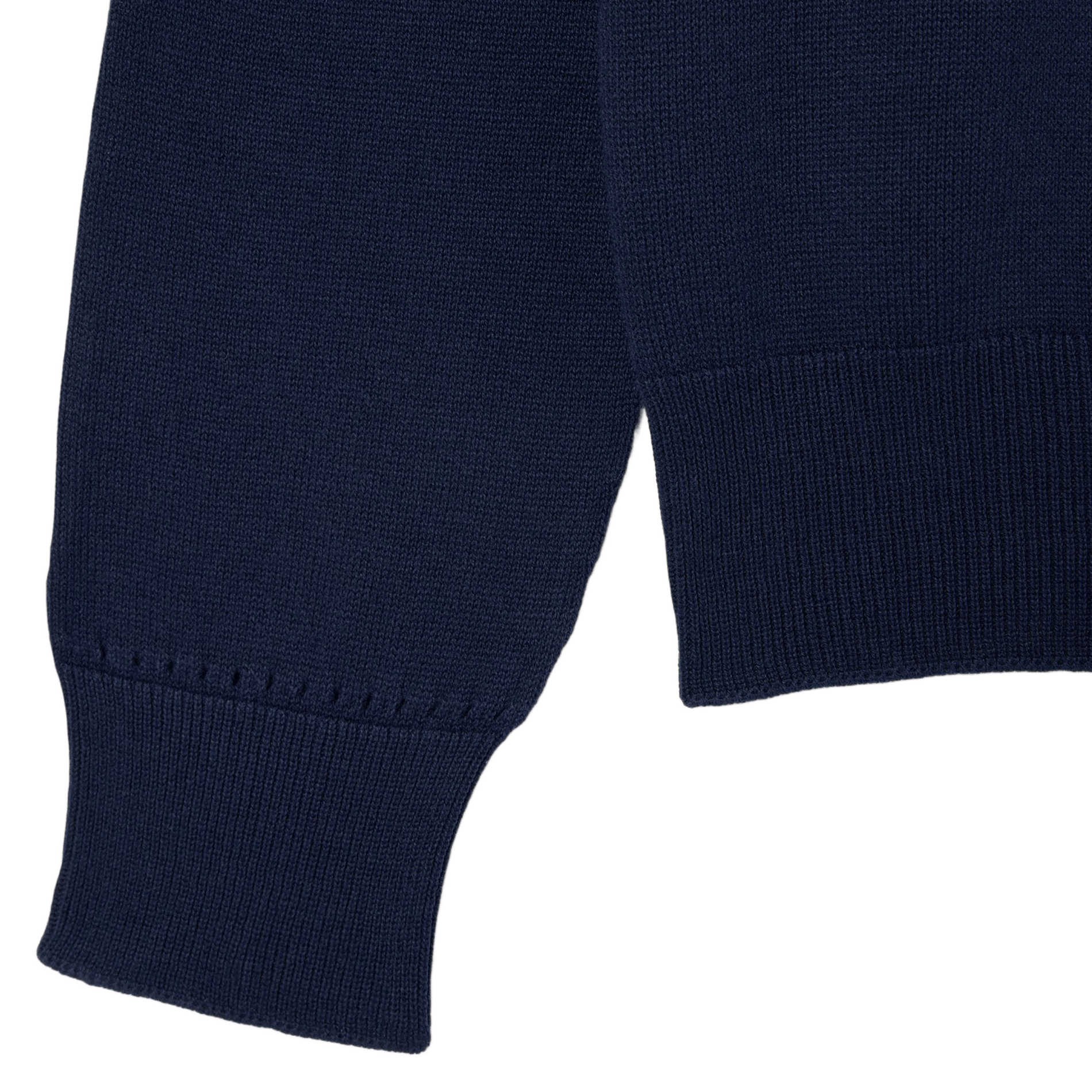 Pull droit col rond en coton LACOSTE Bleu