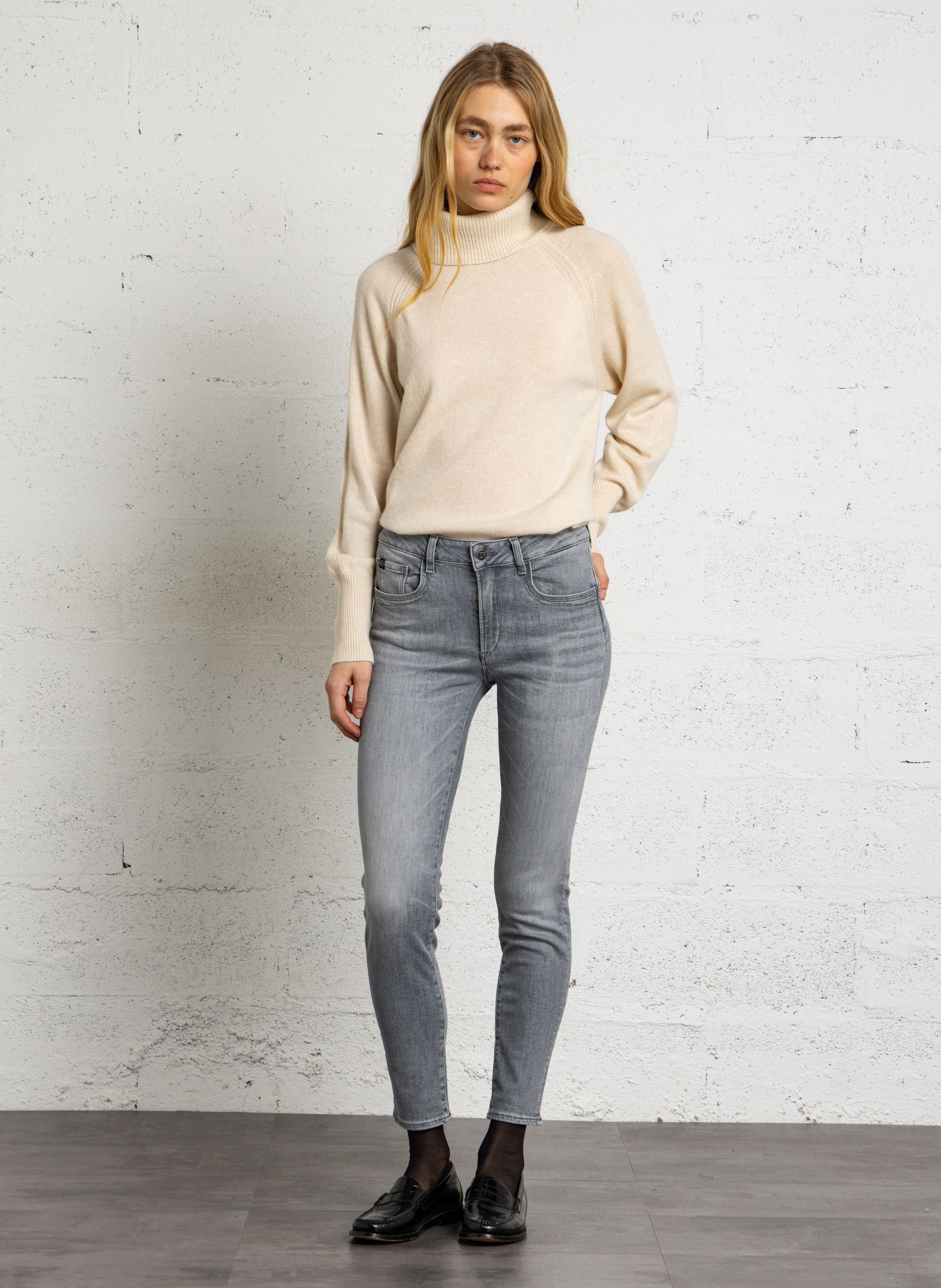 Corrigerende slim fit jeans van katoenmix LE TEMPS DES CERISES Grijs
