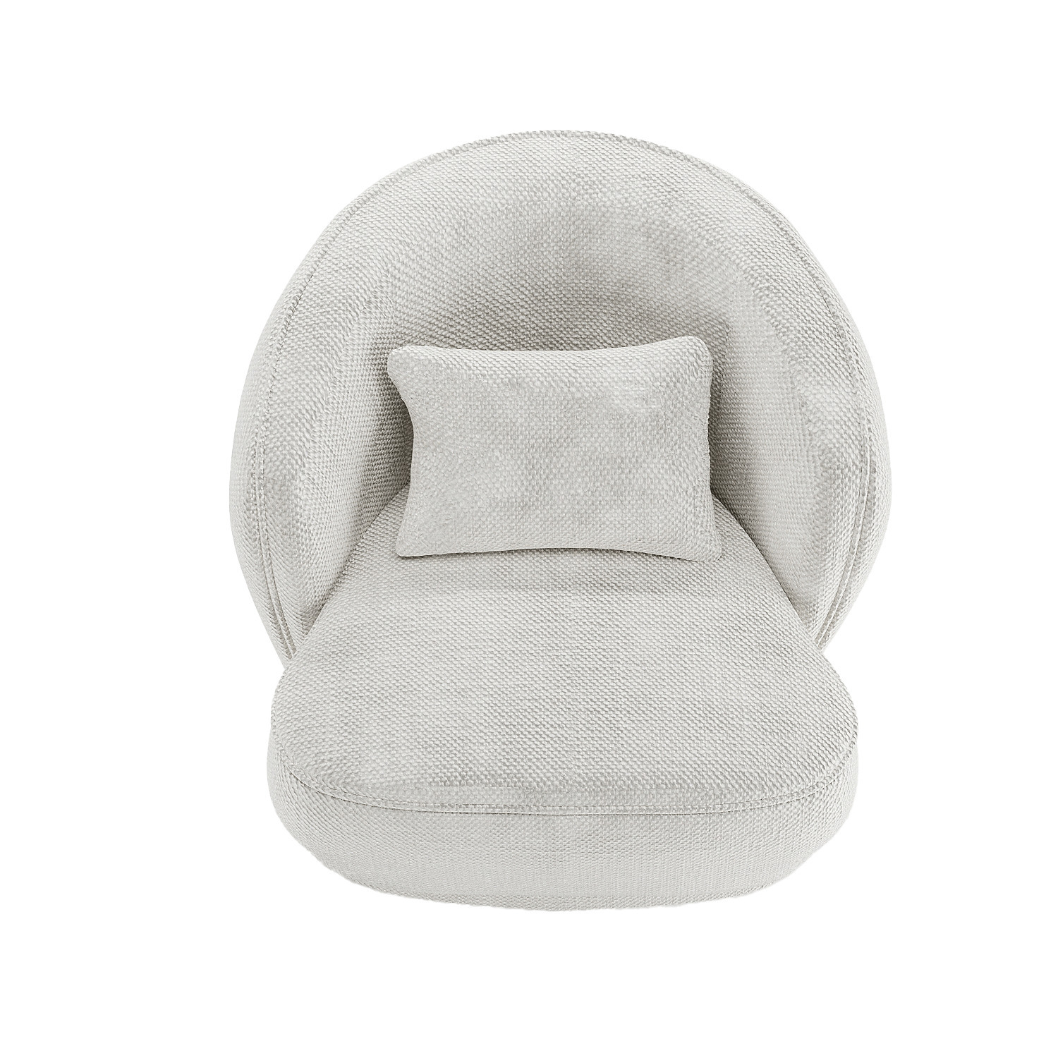 Designer fabric armchair POTIRON PARIS White