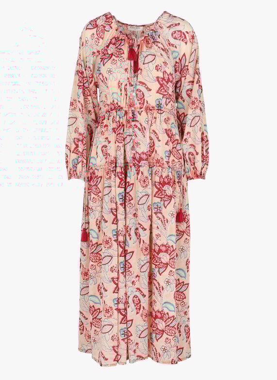Robe ample imprimée en coton Ricarda Rose Maison hotel Femme