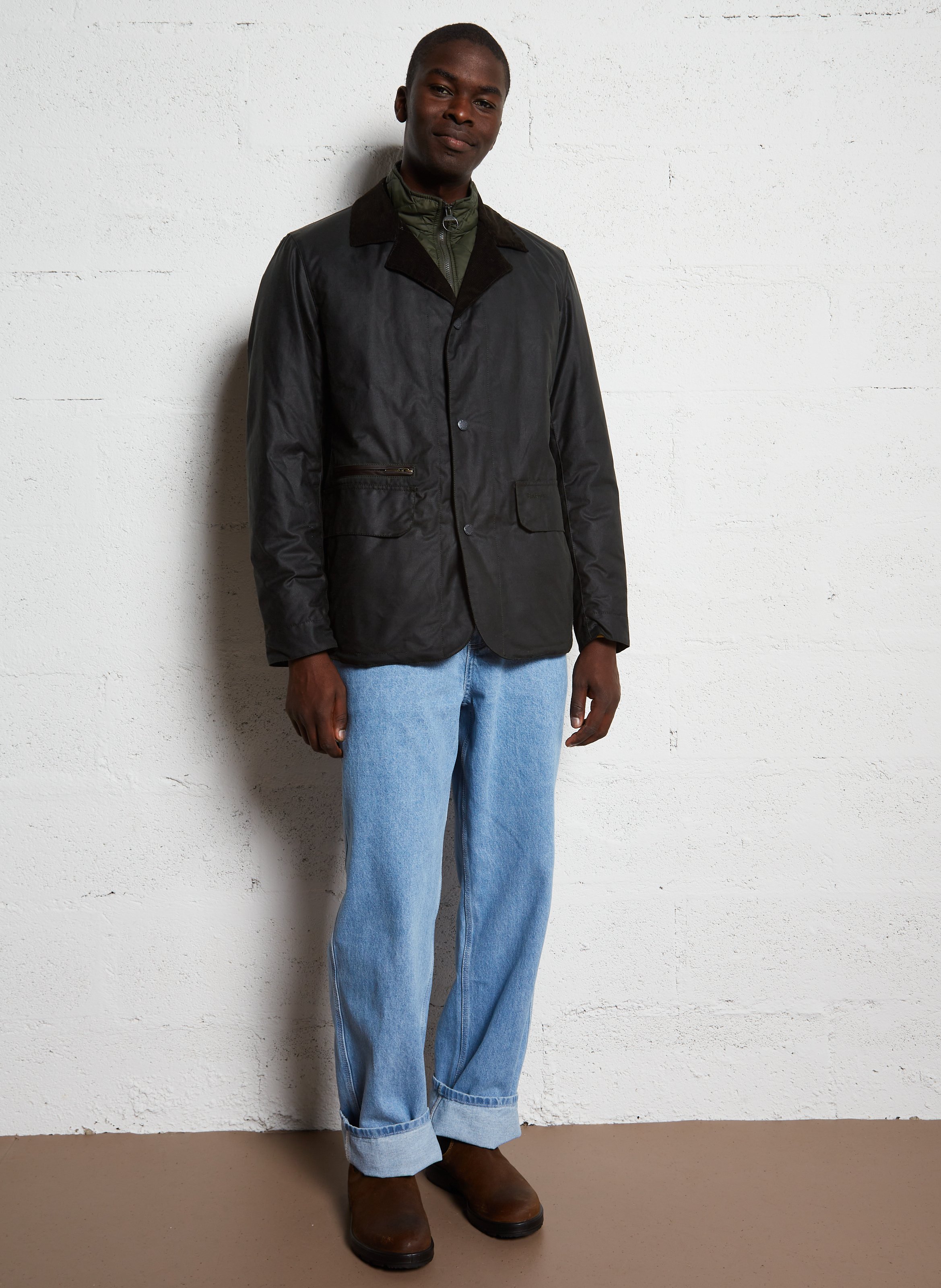 Recht, katoenen jasje BARBOUR Groen