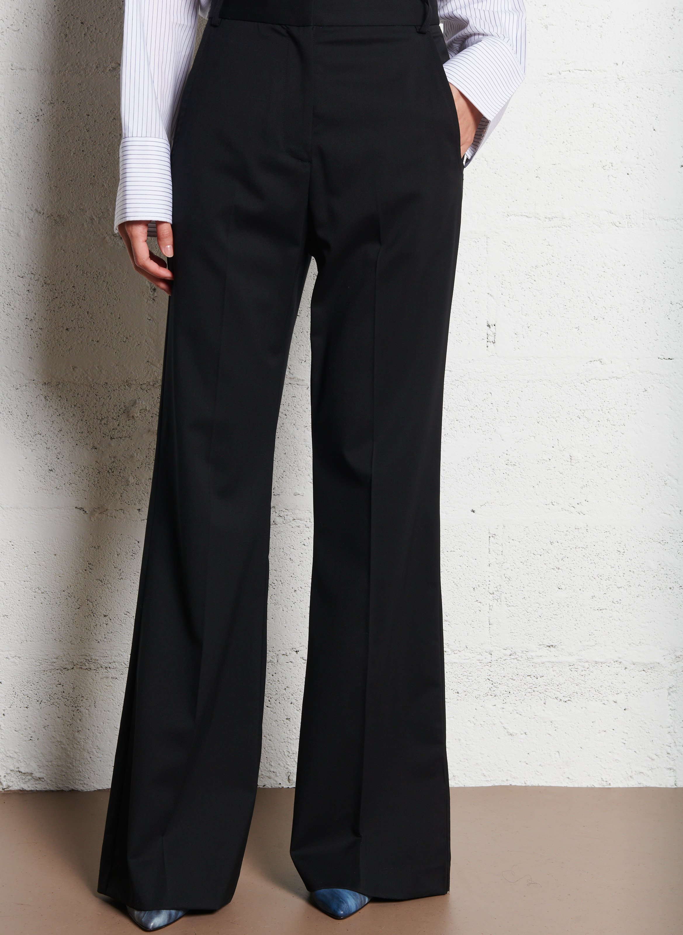 Flared wool pants Black Margaux Lonnberg - Women F23MILO