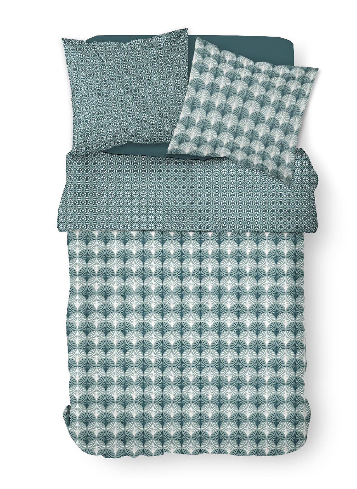 Printed cotton bedding set TODAY LINGE DE MAISON Blue