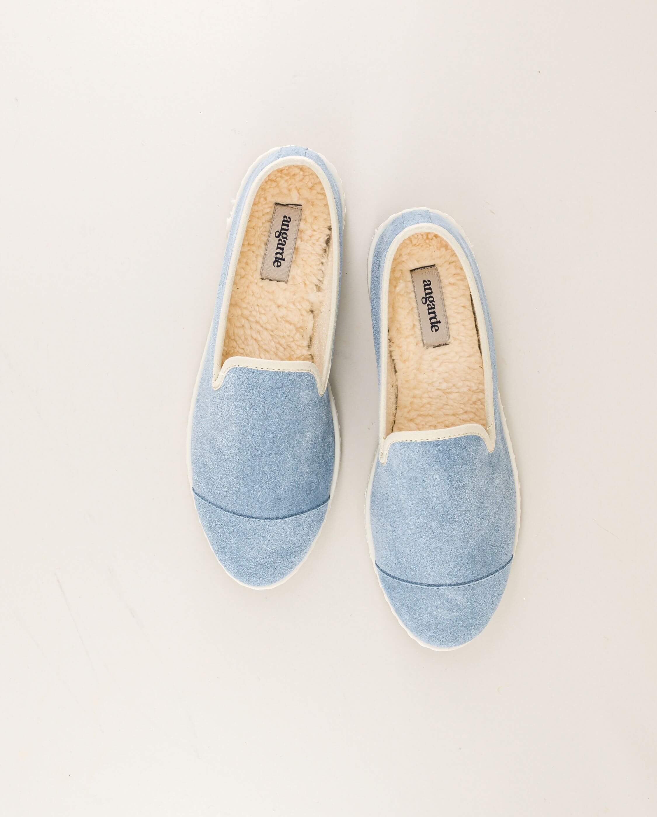 Women's leather slipper, sky ANGARDE Blue