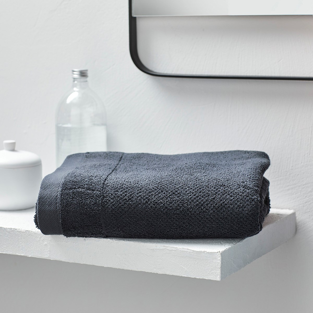 Plain cotton bath towel TODAY LINGE DE MAISON Grey