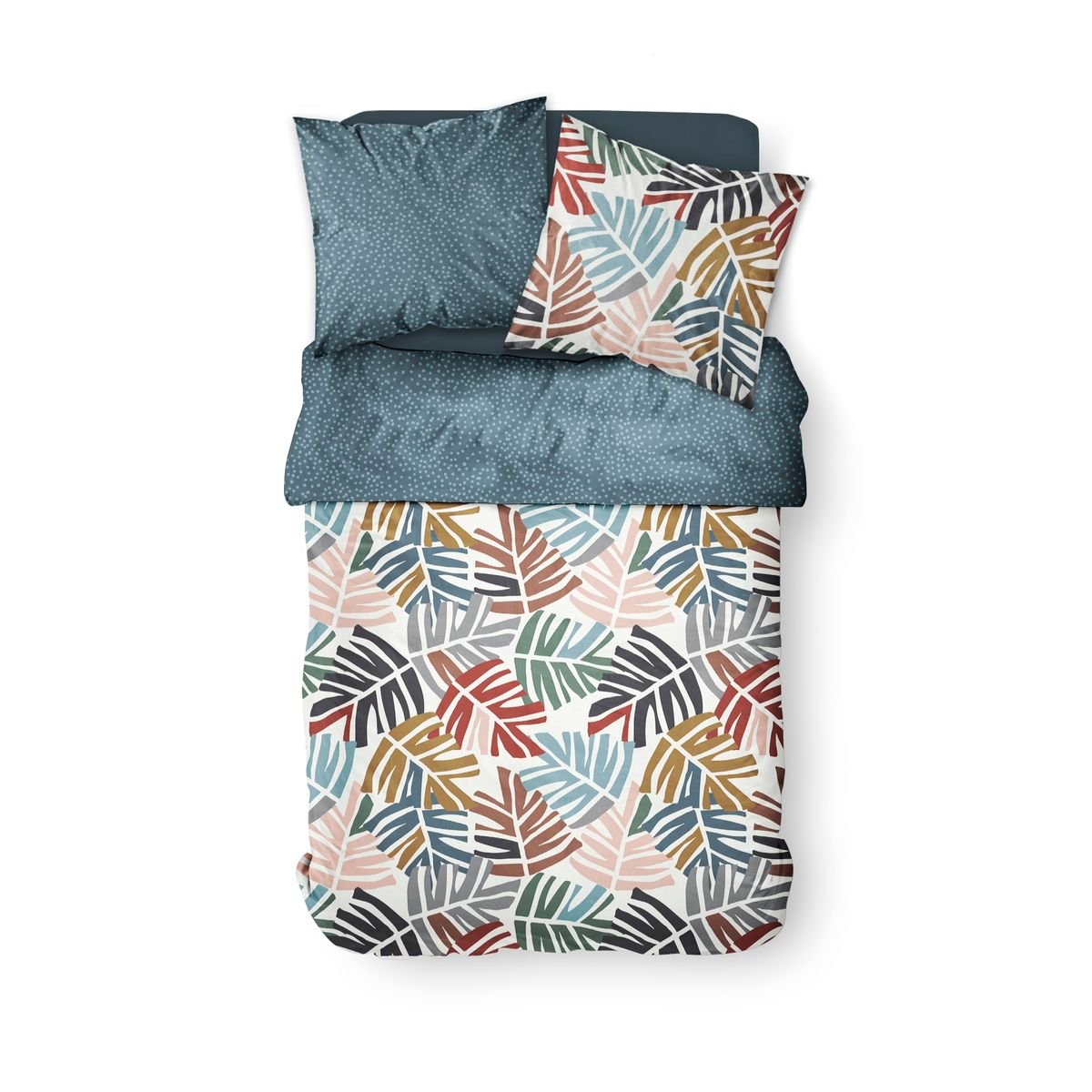 Printed cotton bed set TODAY LINGE DE MAISON White