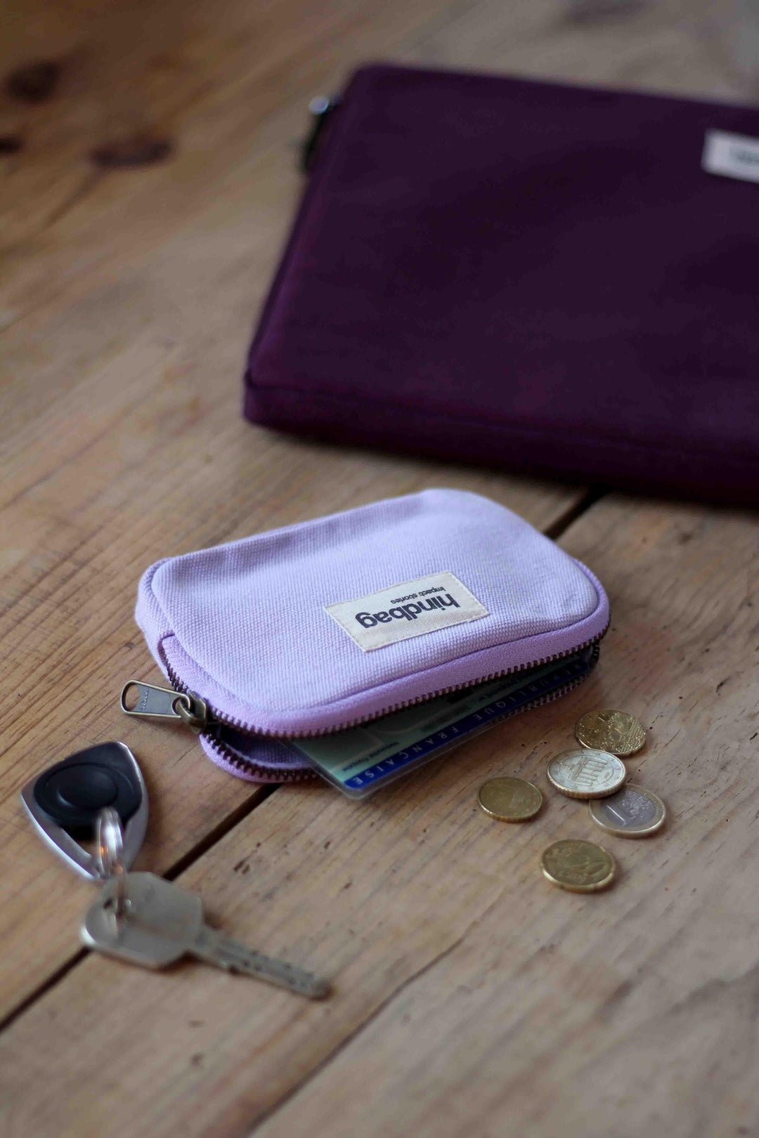 Cotton coin purse HINDBAG Purple