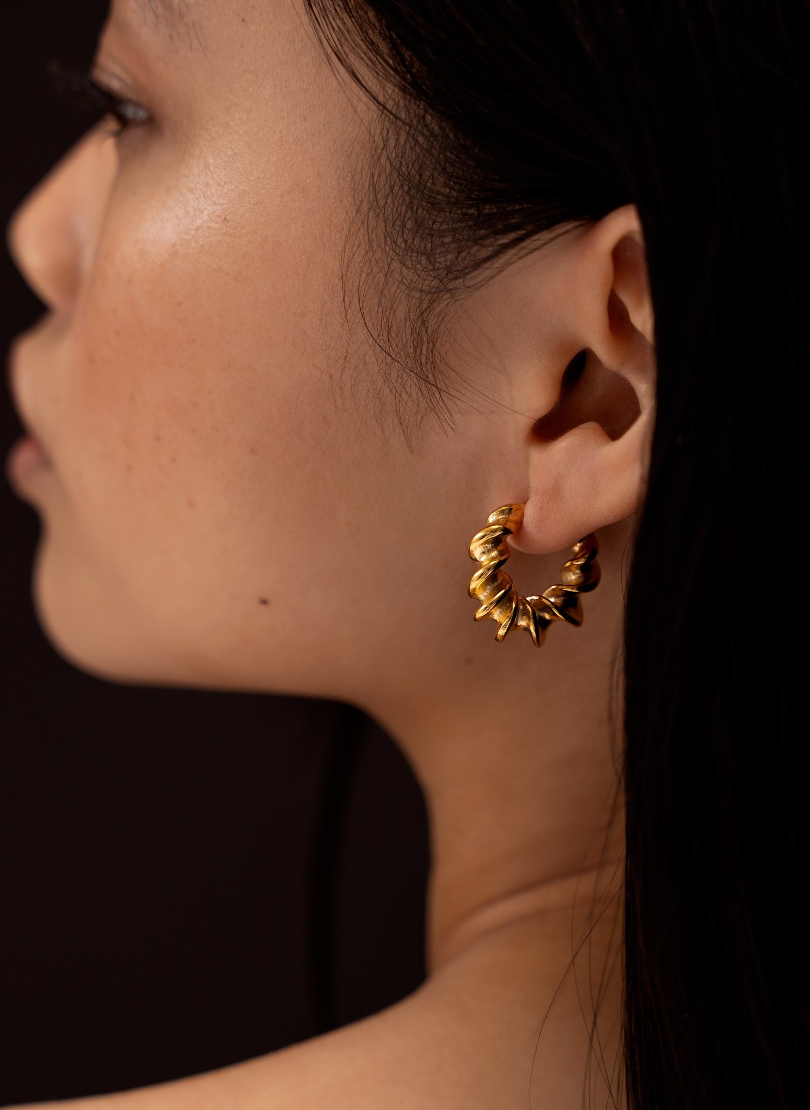 Emilie hoop earrings AEC Paris Golden