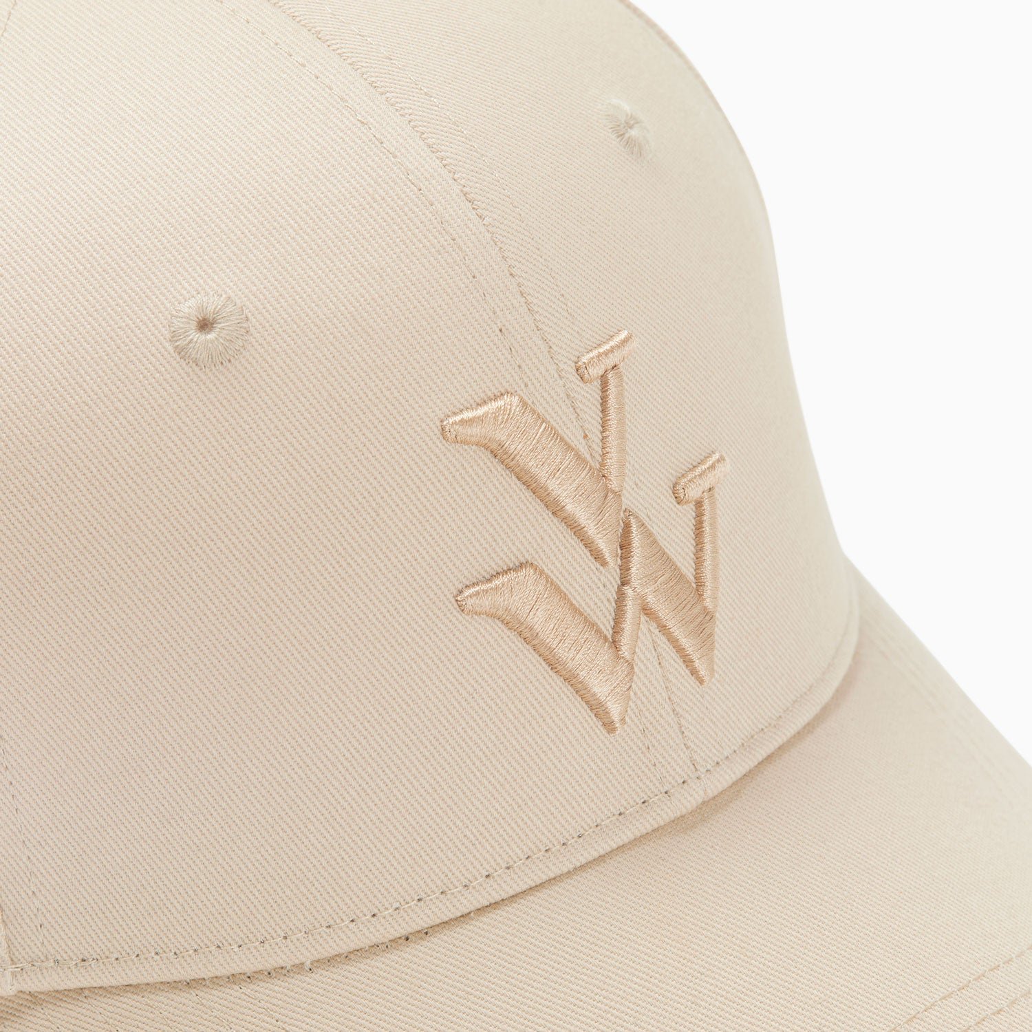 Leopard canvas cap with embroidered logo VANESSA WU Beige