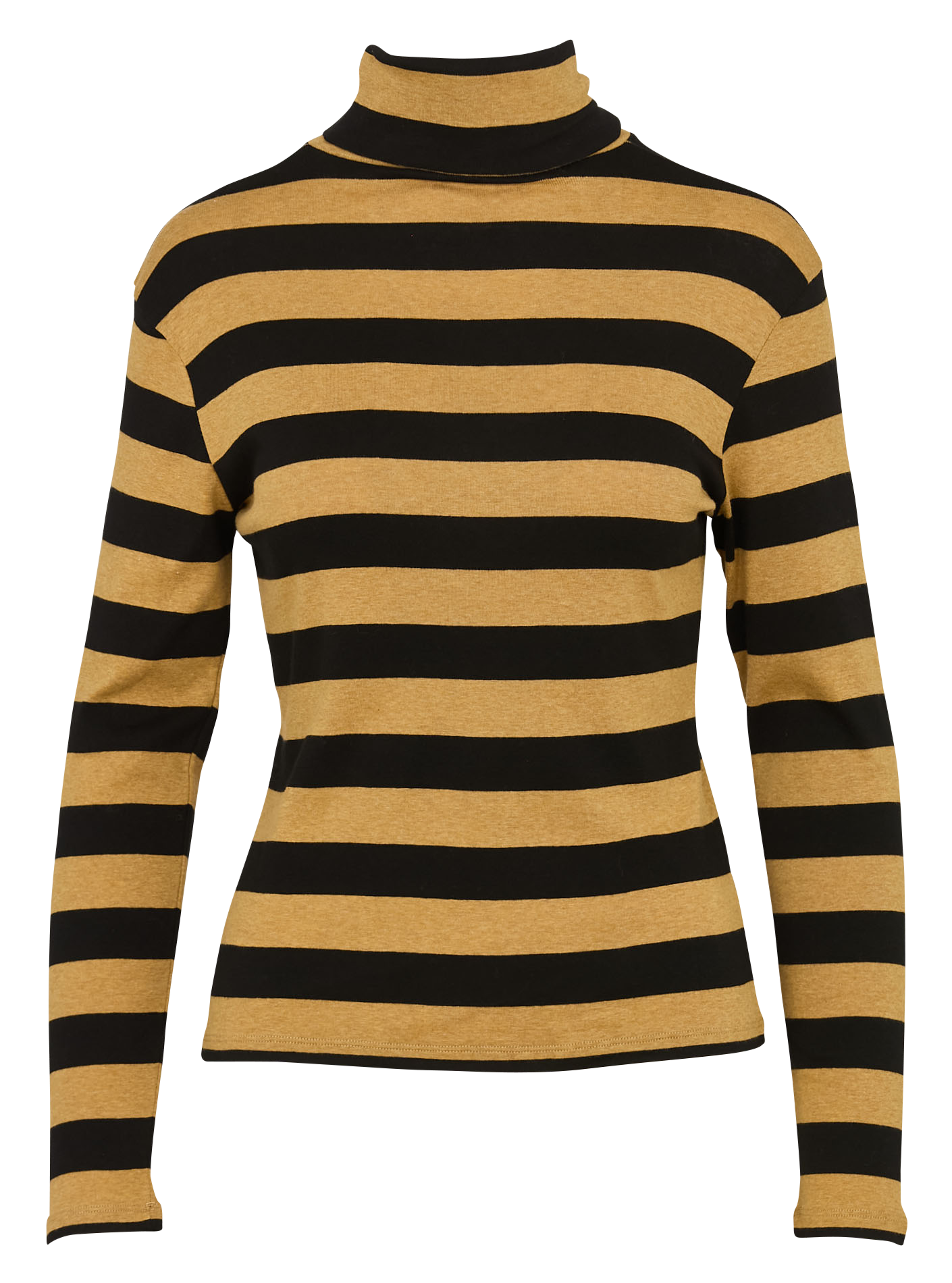 Striped cotton crewneck sweater NICE THINGS Black