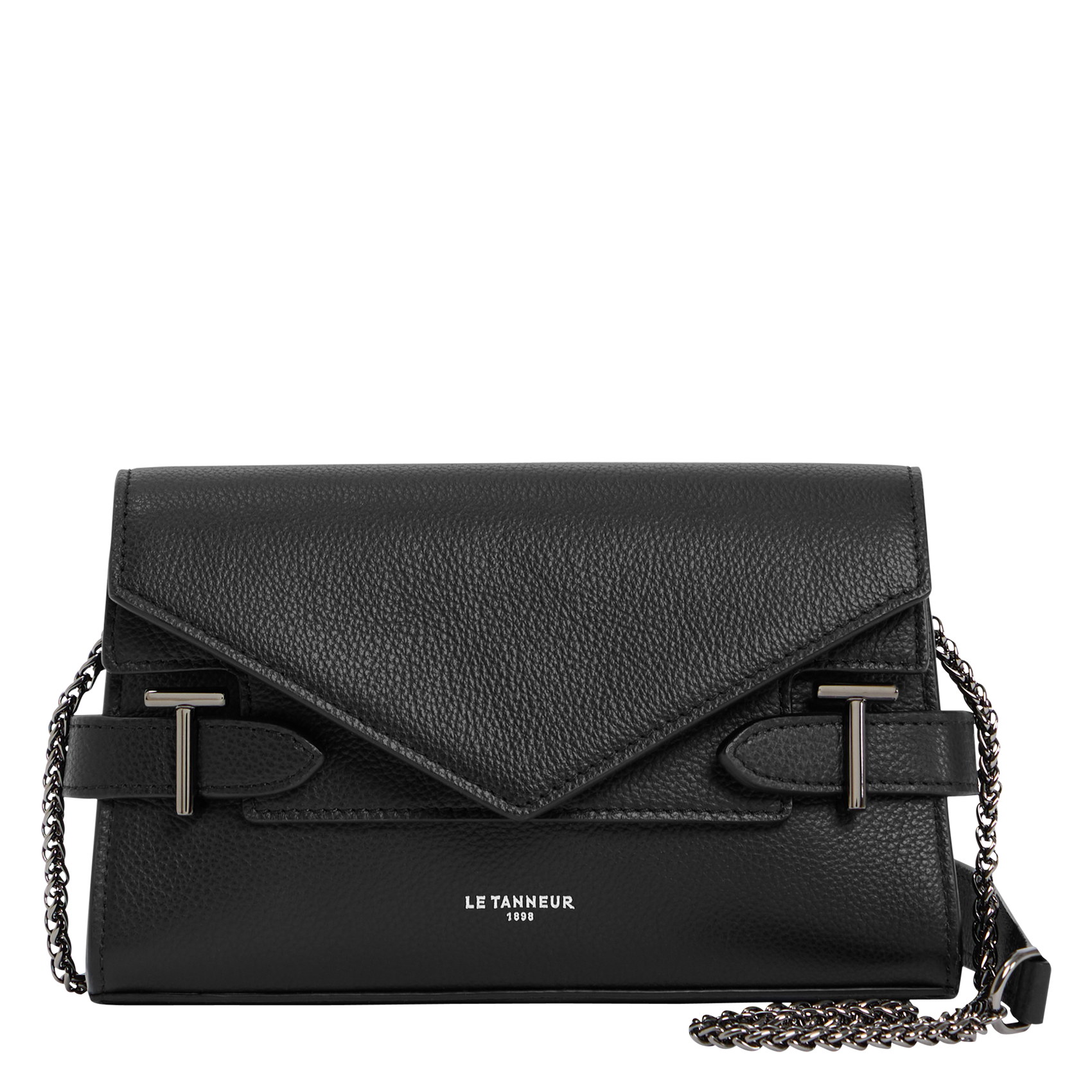 Sac bandoulière en cuir LE TANNEUR Noir