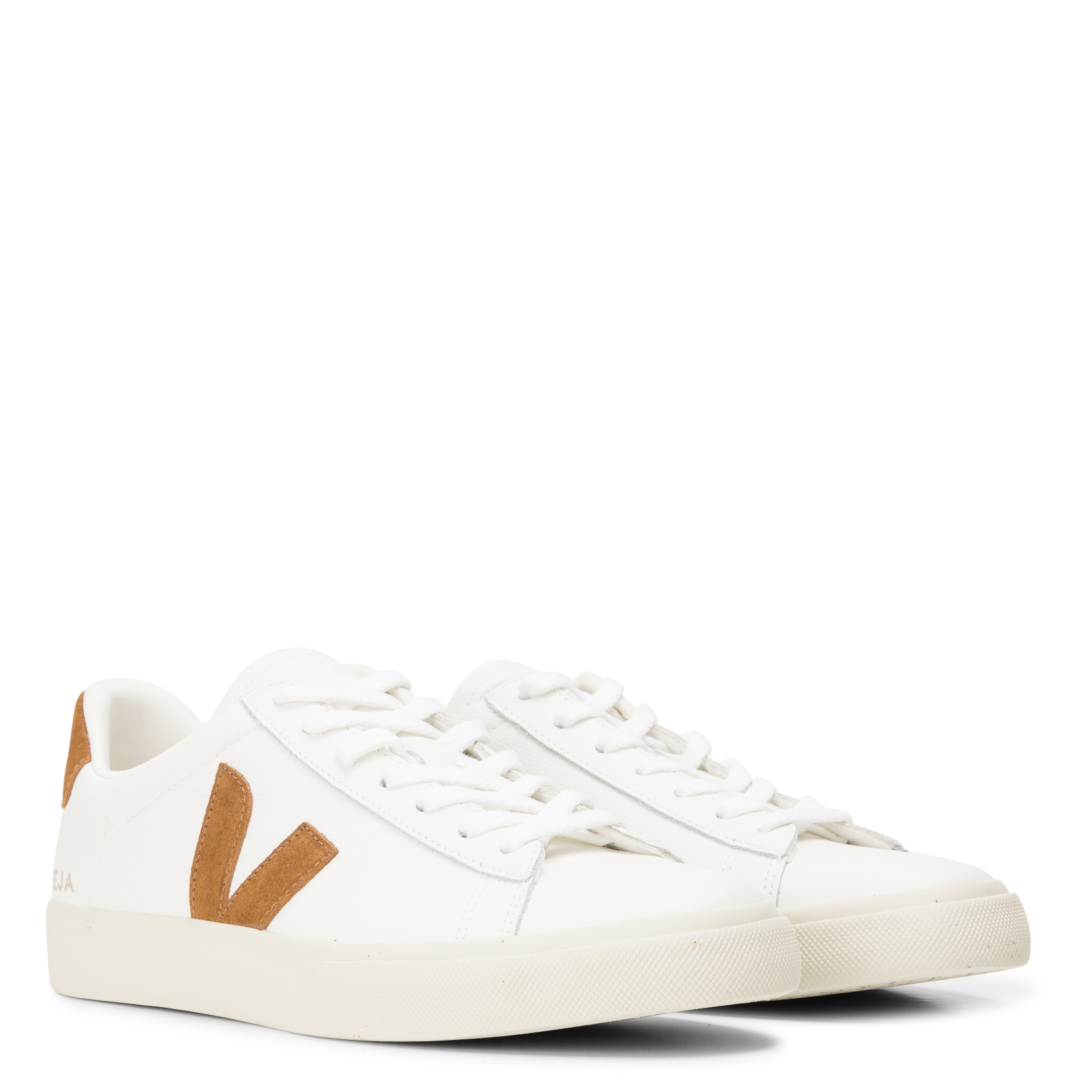 Low-top dual-material sneakers VEJA White